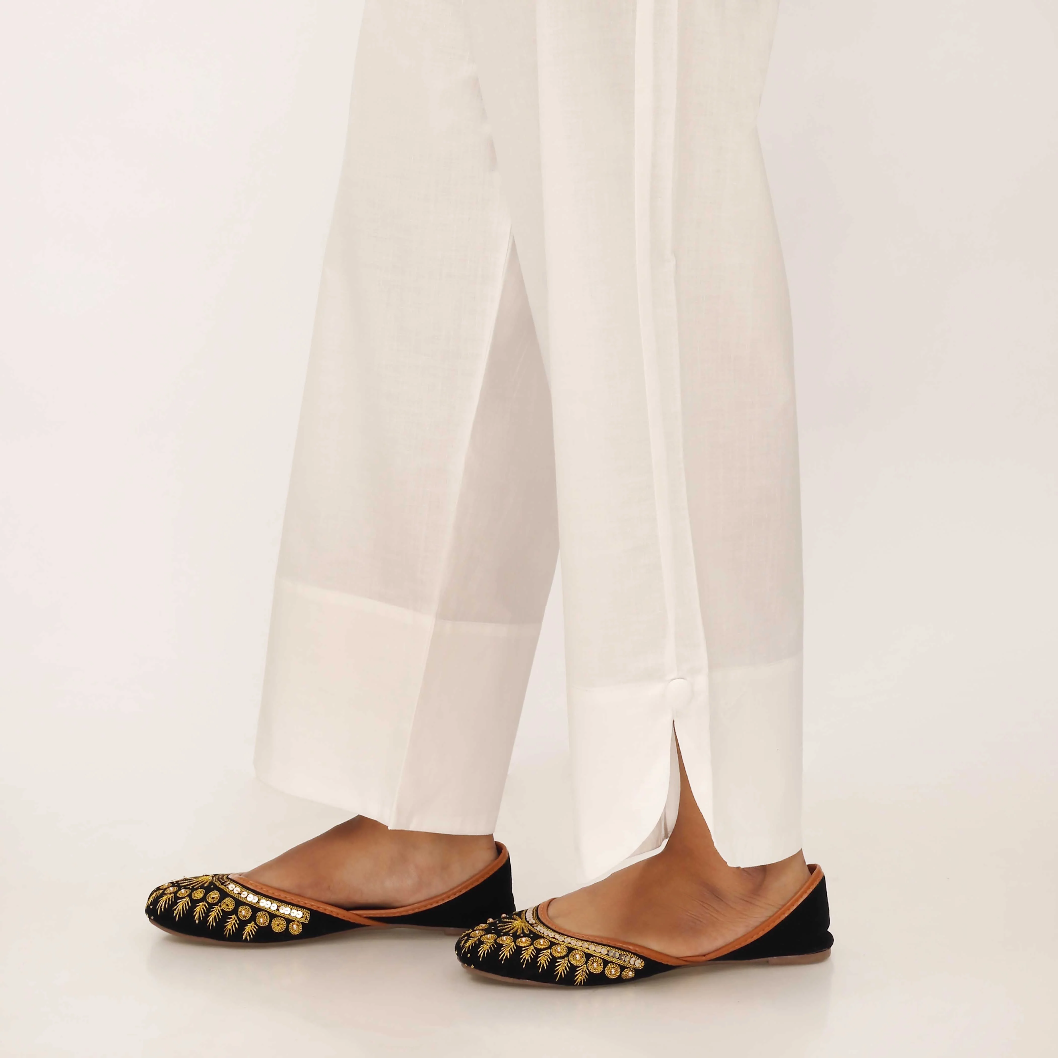 White Cotton Cambric Trouser PL5106 - Image 3