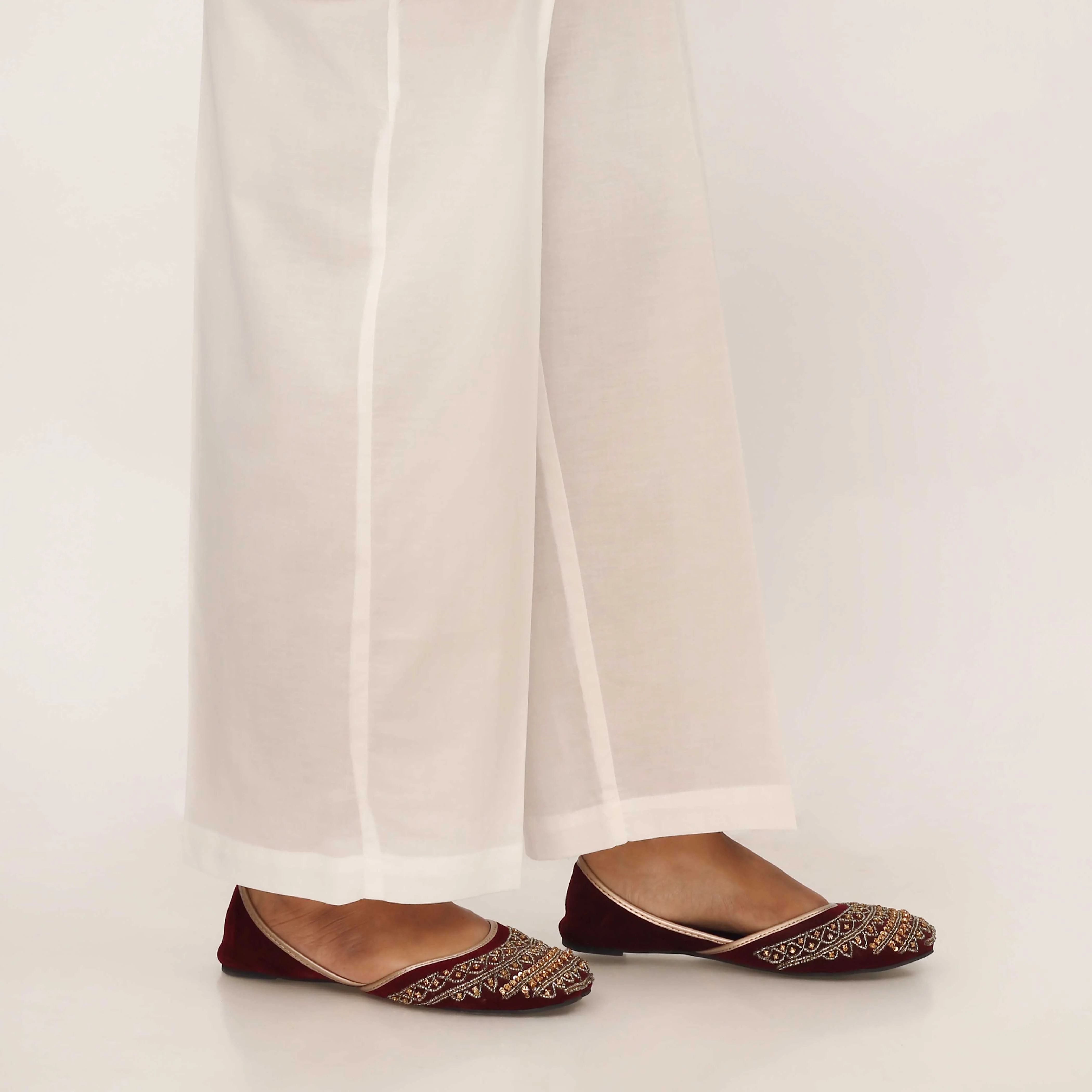 White Cotton Cambric Trouser PL5118 - Image 4