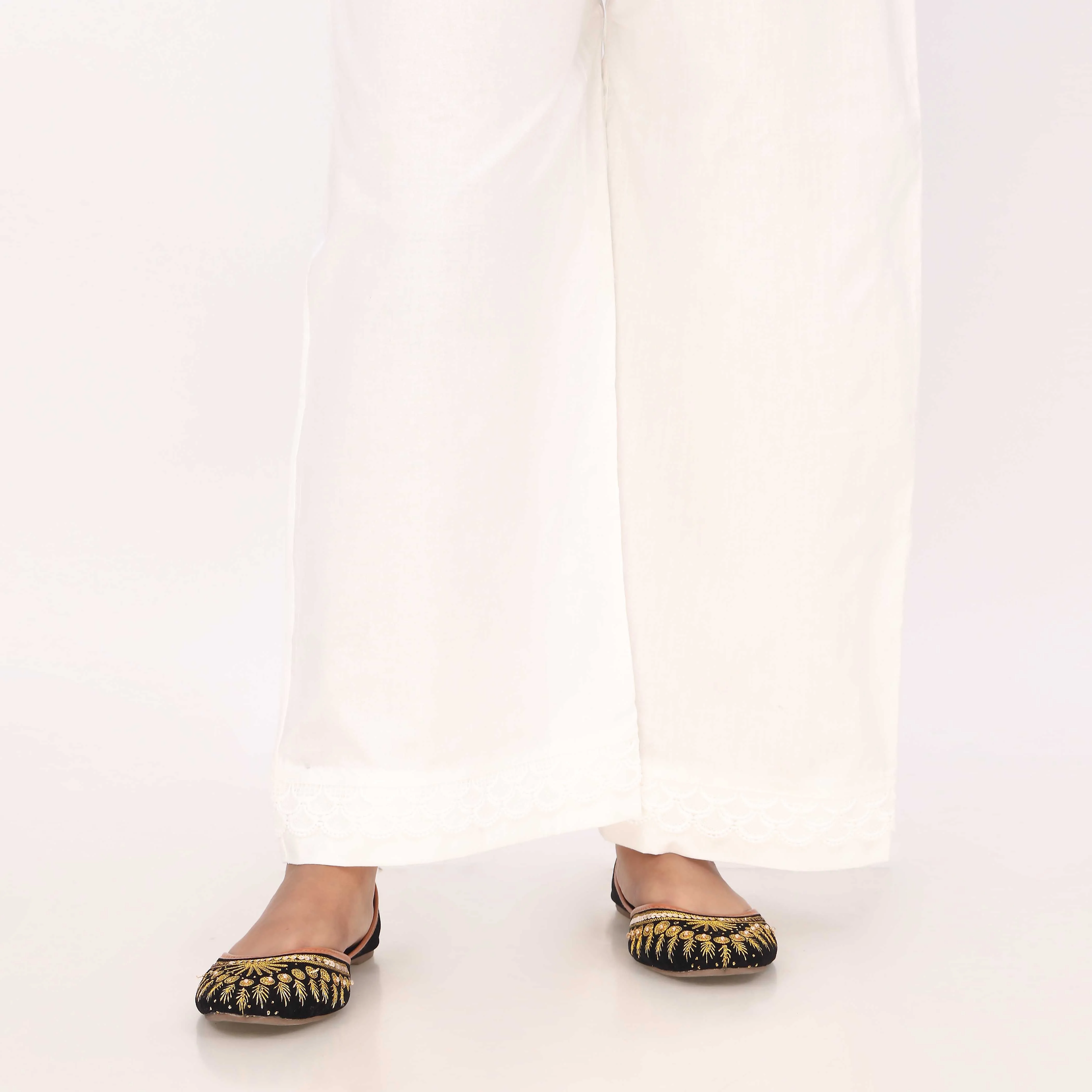 White Cotton Cambric Trouser PL5130 - Image 2