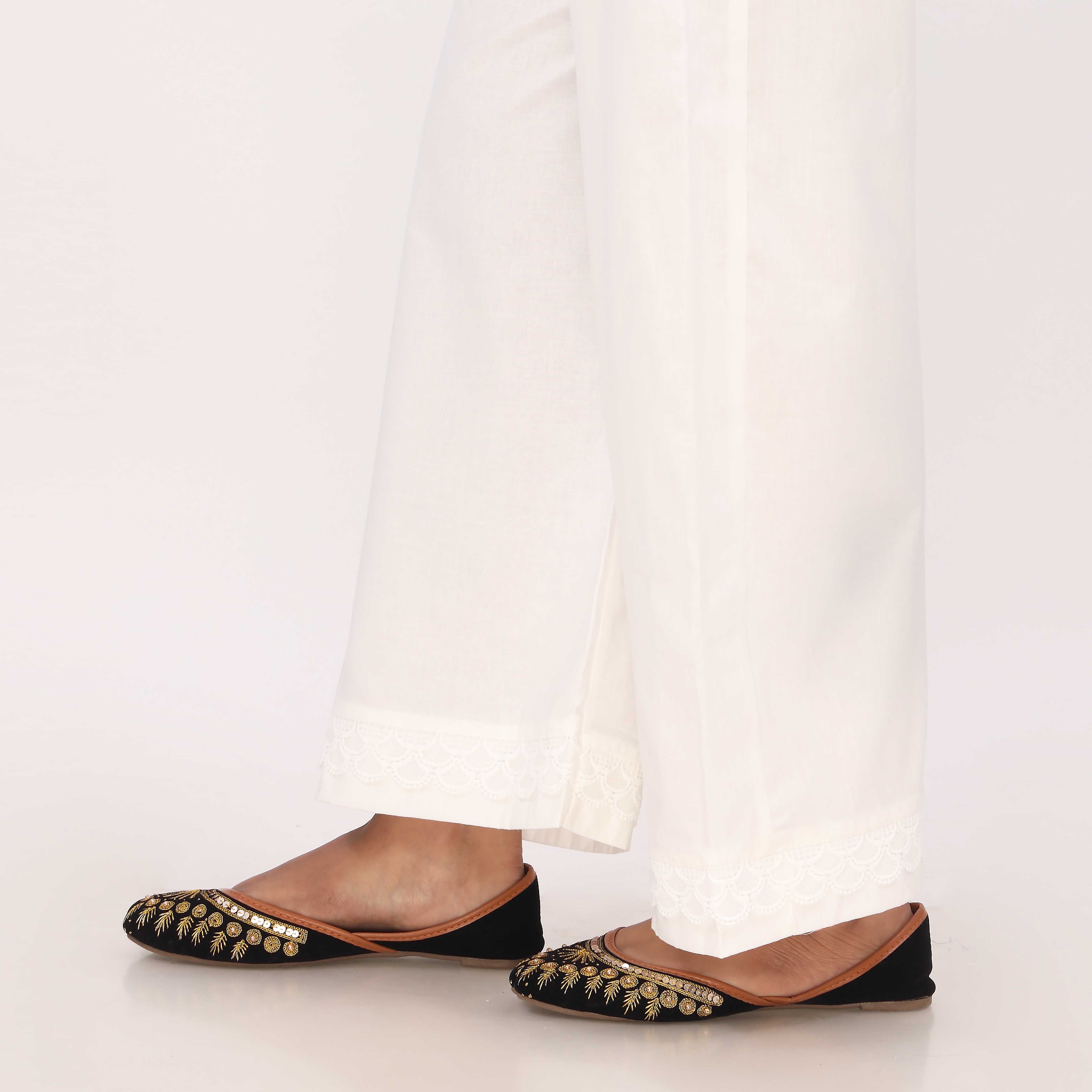 White Cotton Cambric Trouser PL5130 - Image 4