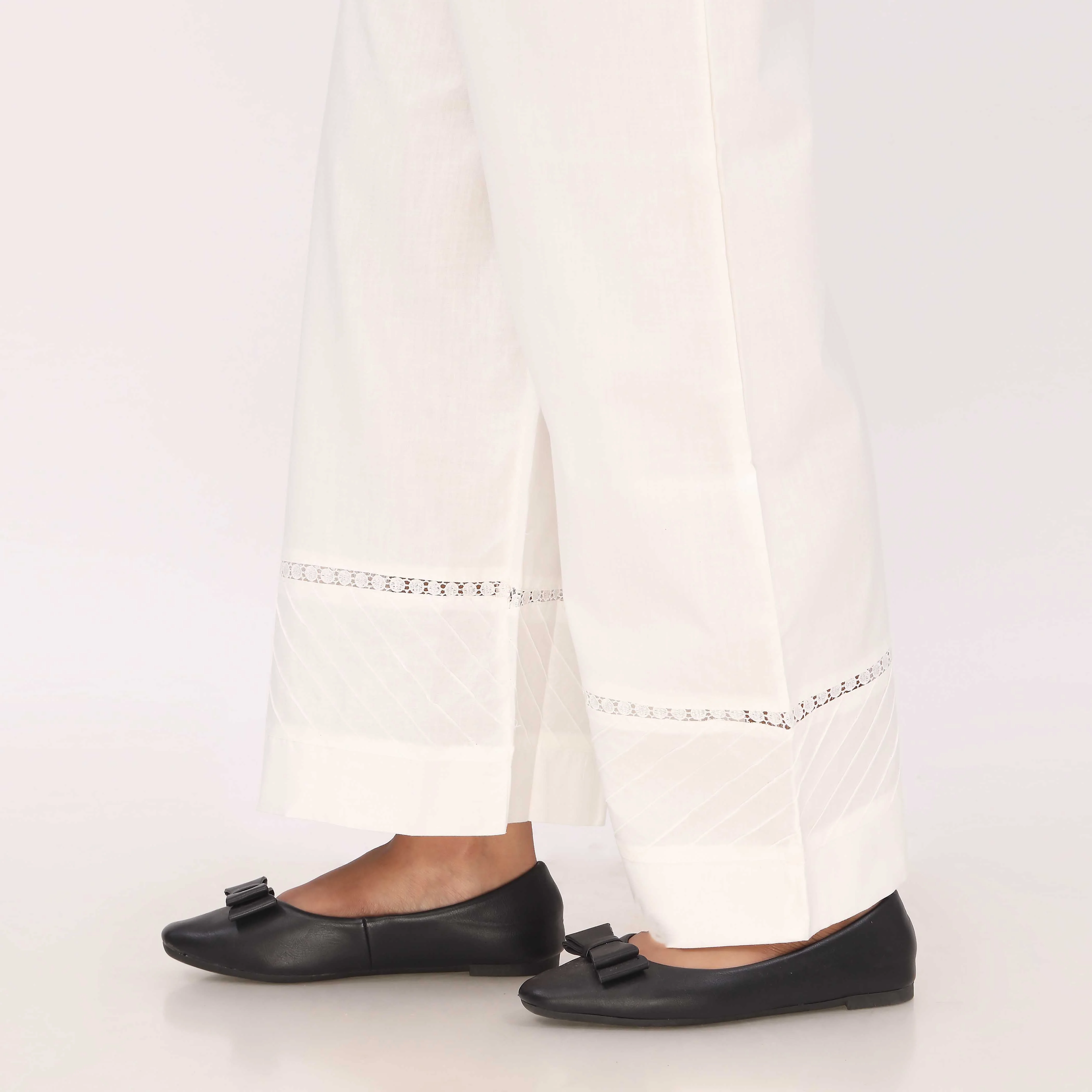 White Cotton Cambric Trouser PL5132 - Image 3