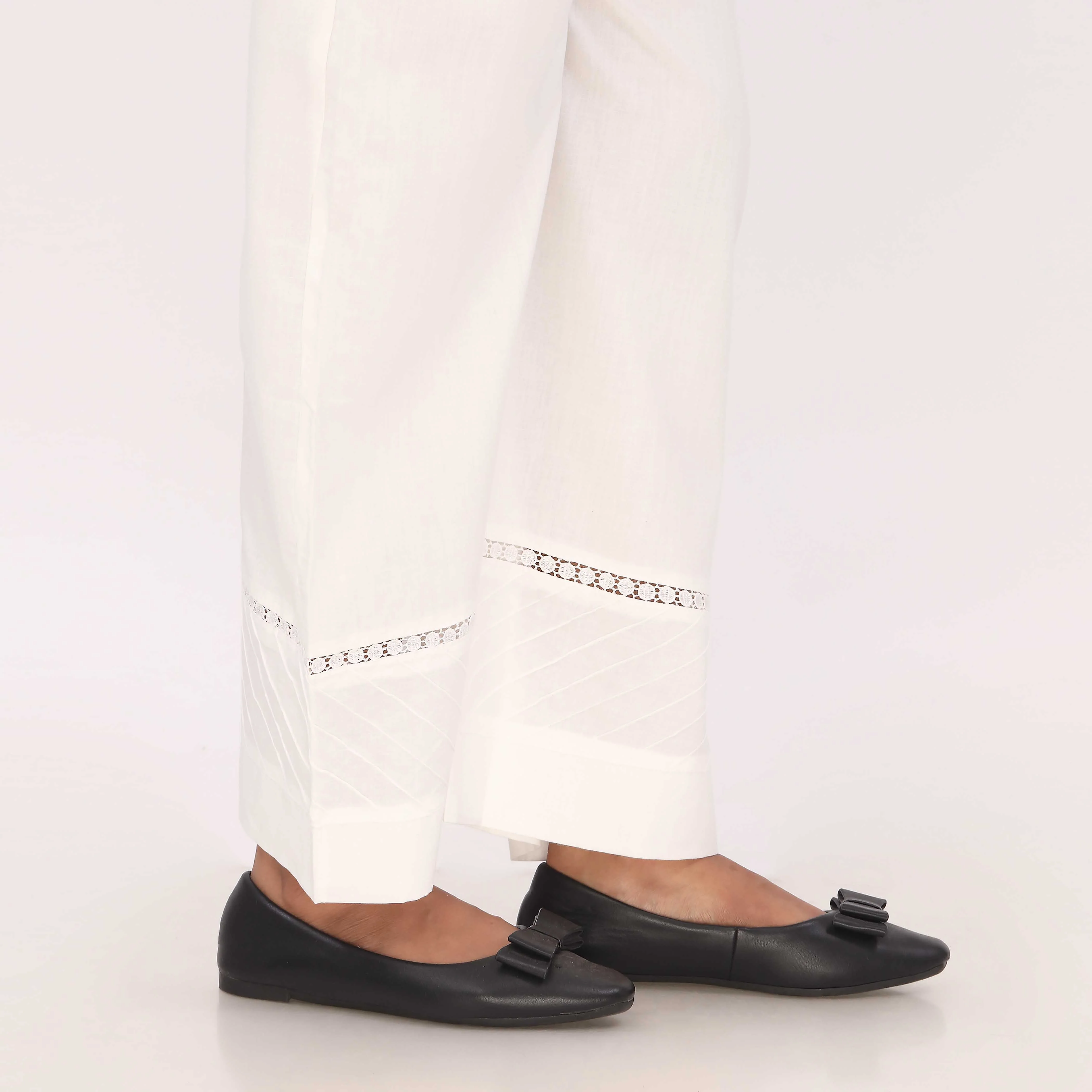 White Cotton Cambric Trouser PL5132 - Image 4