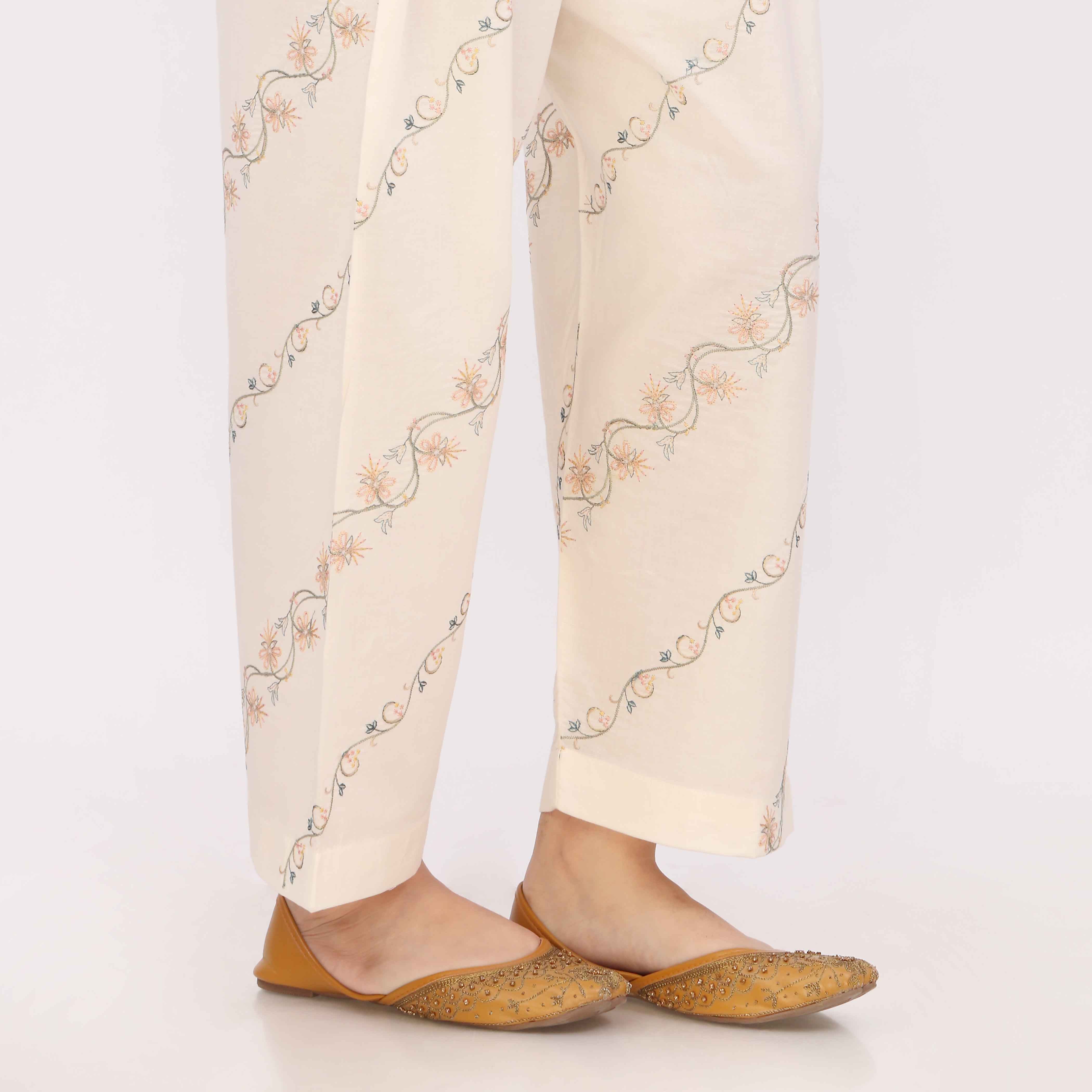 White Cotton Cambric Trouser PL5152 - Image 3