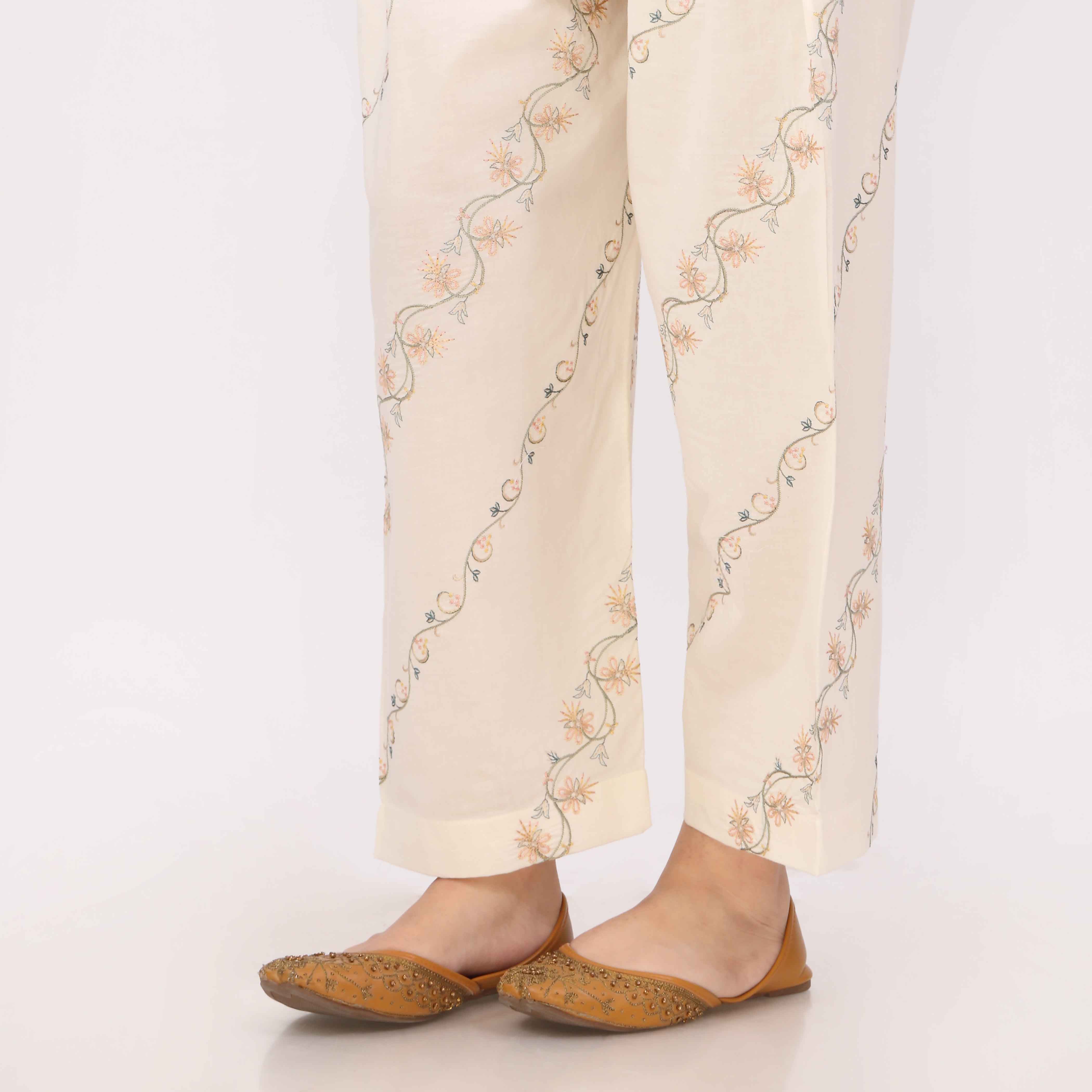 White Cotton Cambric Trouser PL5152 - Image 4