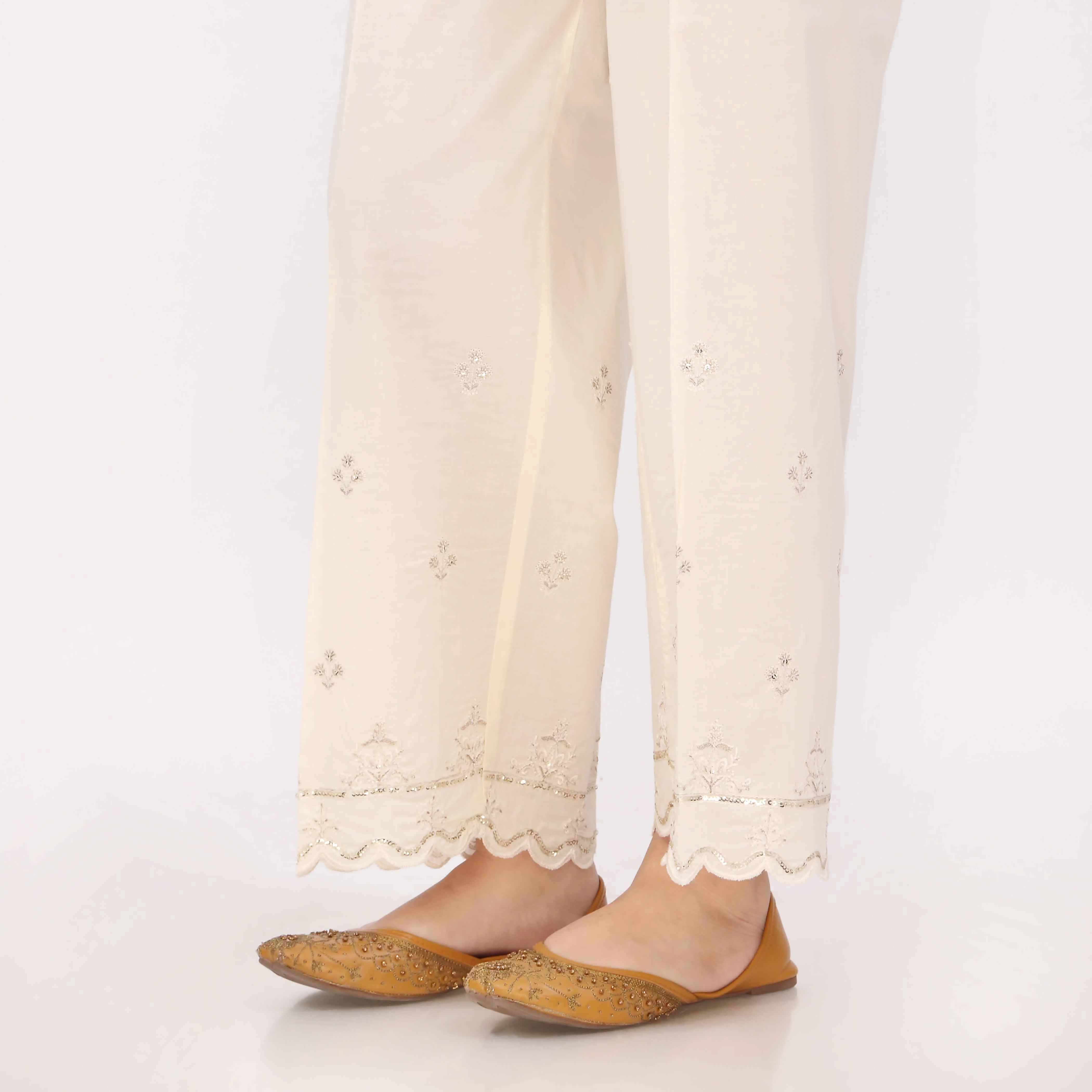 White Cotton Cambric Trouser PL5157 - Image 3