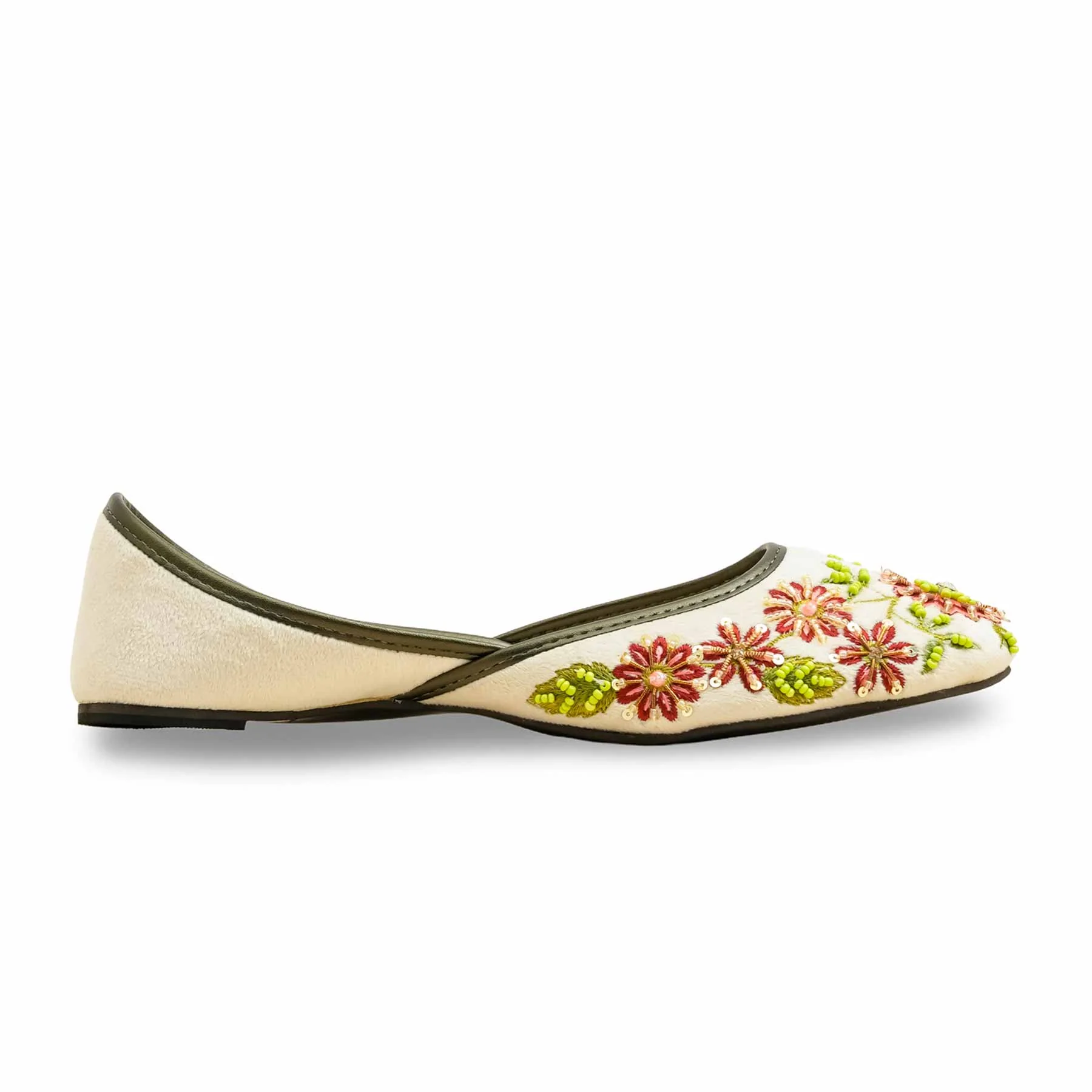 White Ethnic Khussa EC8586 - Image 2