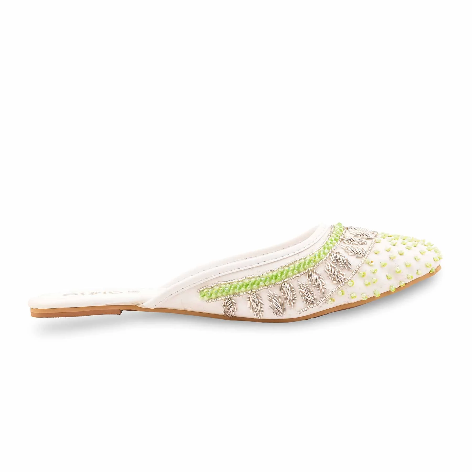 White Fancy Back Open Khussa EC8612 - Image 3