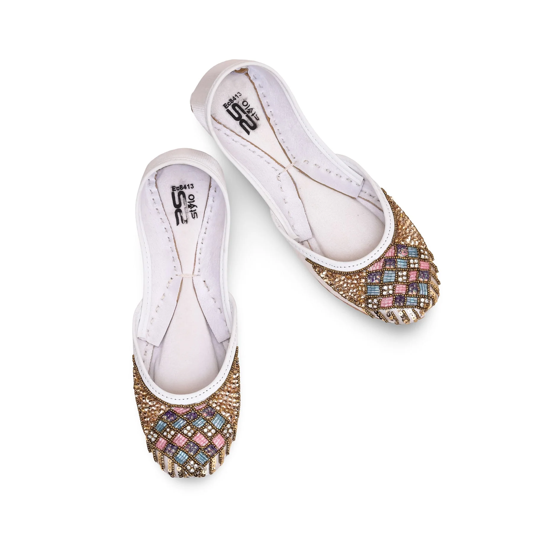 White Fancy Khussa EC8413 - Image 5