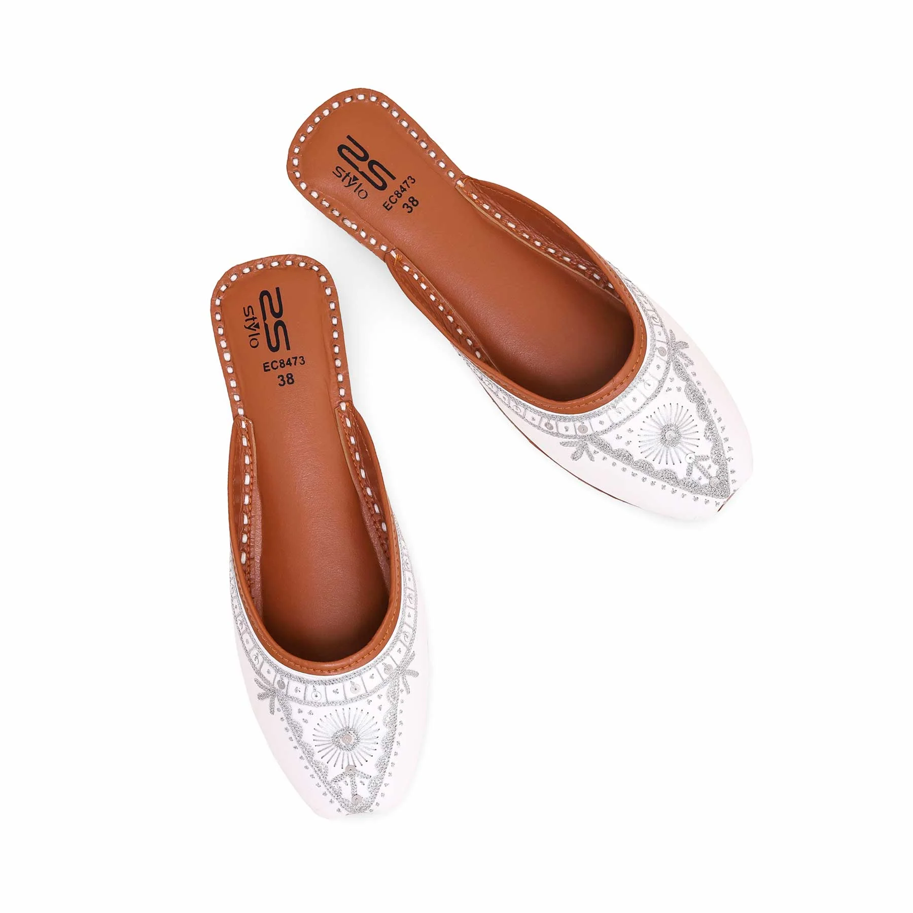 White Fancy Khussa EC8473 - Image 5