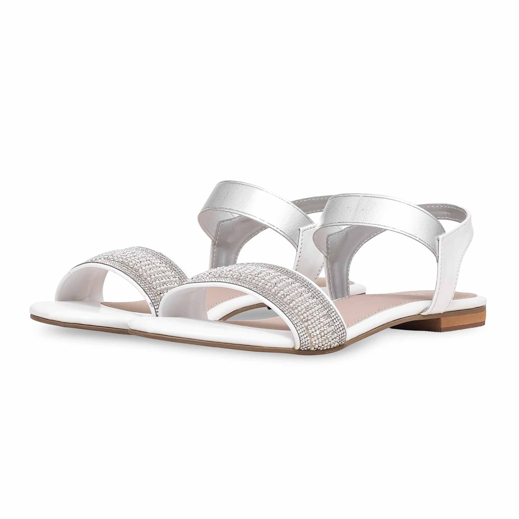 White Fancy Sandal FN6002 - Image 3
