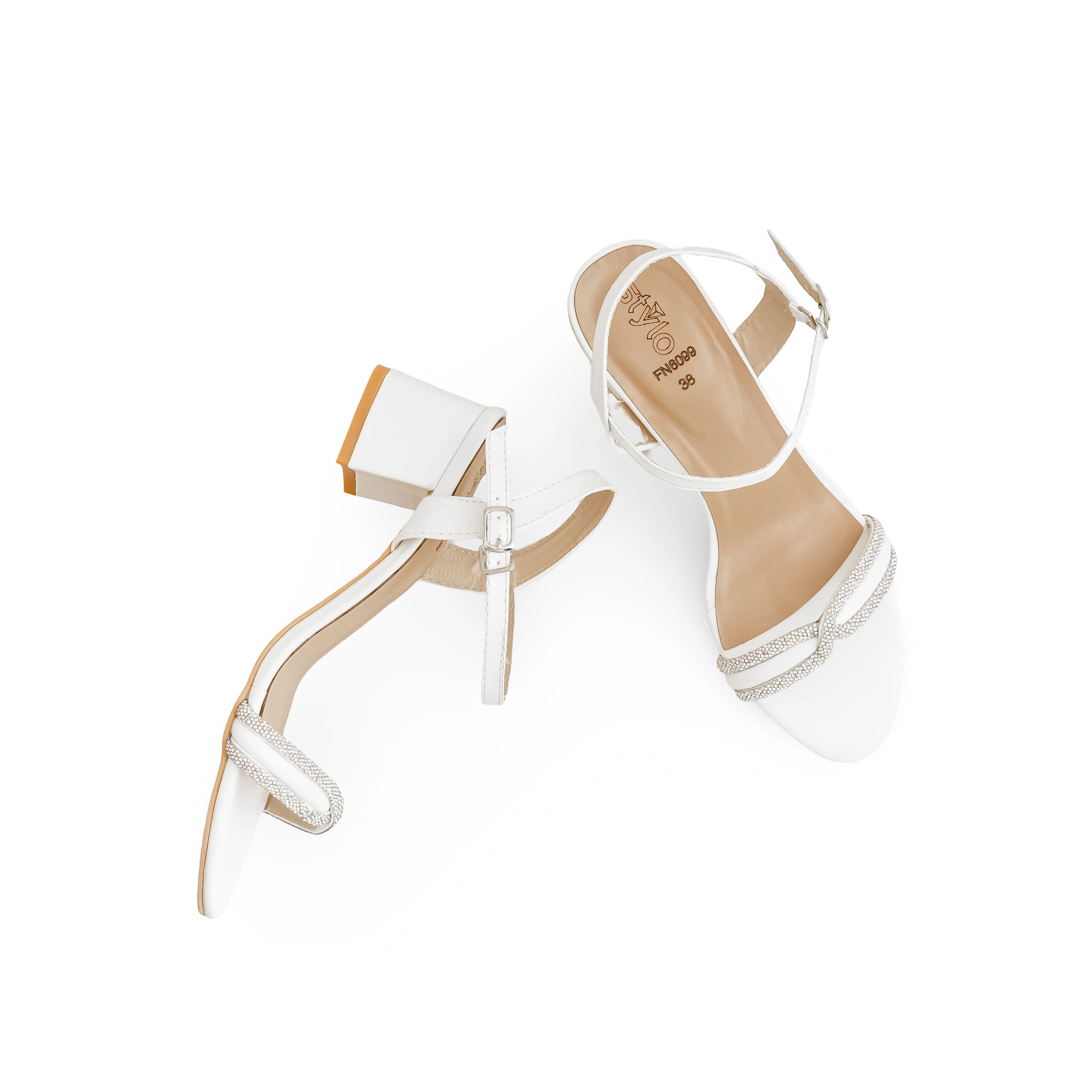White Fancy Sandal For Ladies FN6099 - Image 5