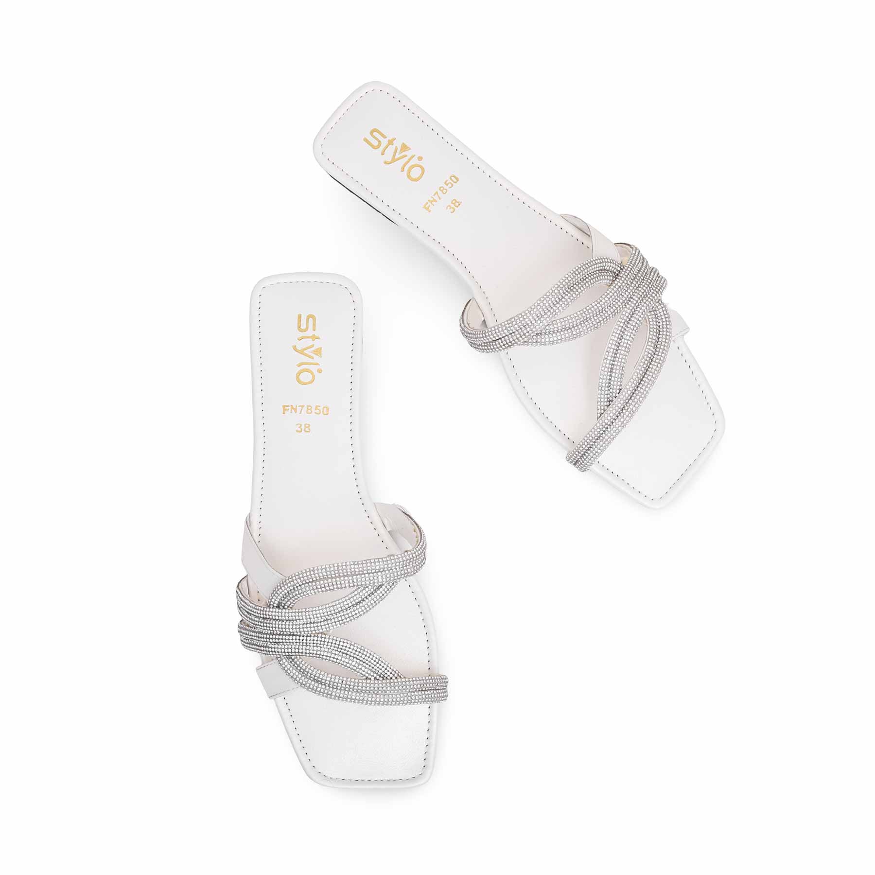 White Fancy Slipper FN7850 - Image 4