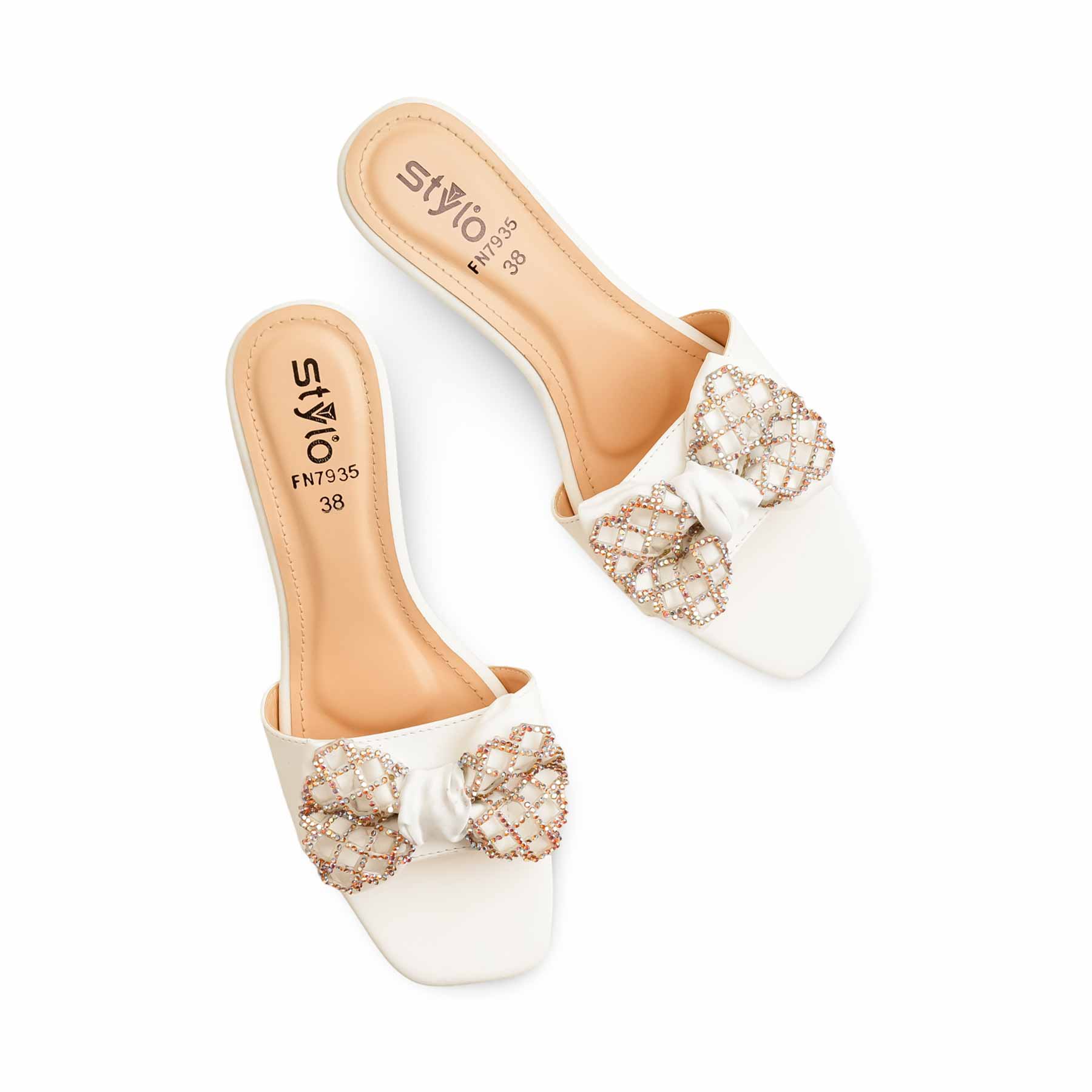 White Fancy Women Slipper FN7935 - Image 5