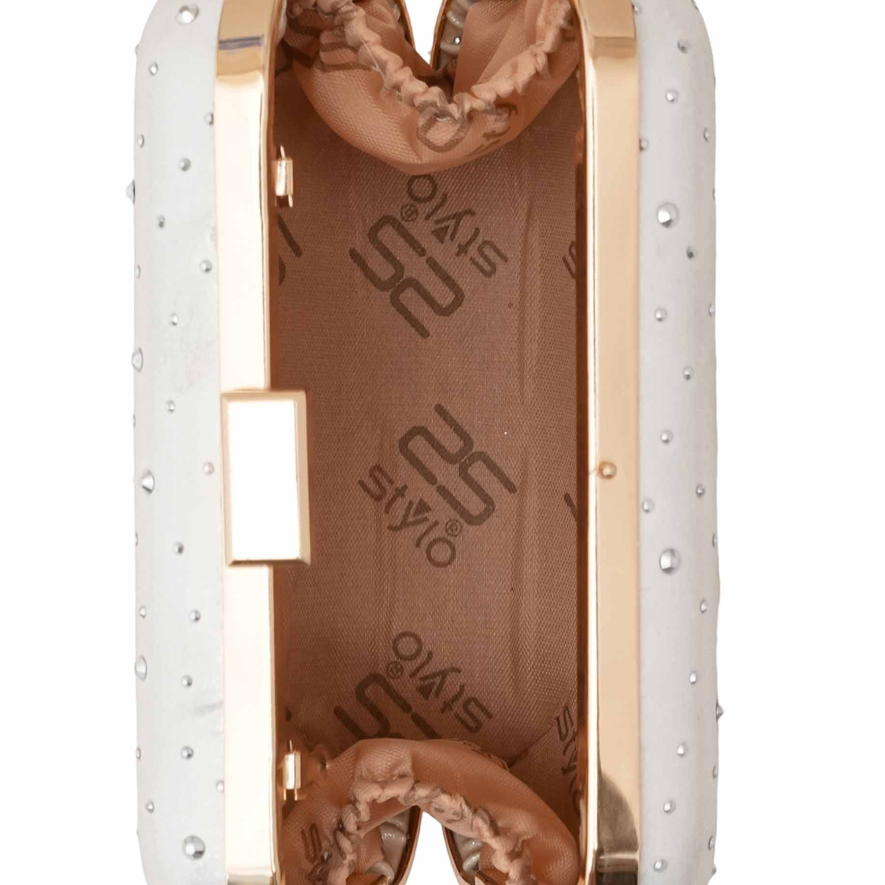 White Formal Clutch For Ladies P15700 - Image 5