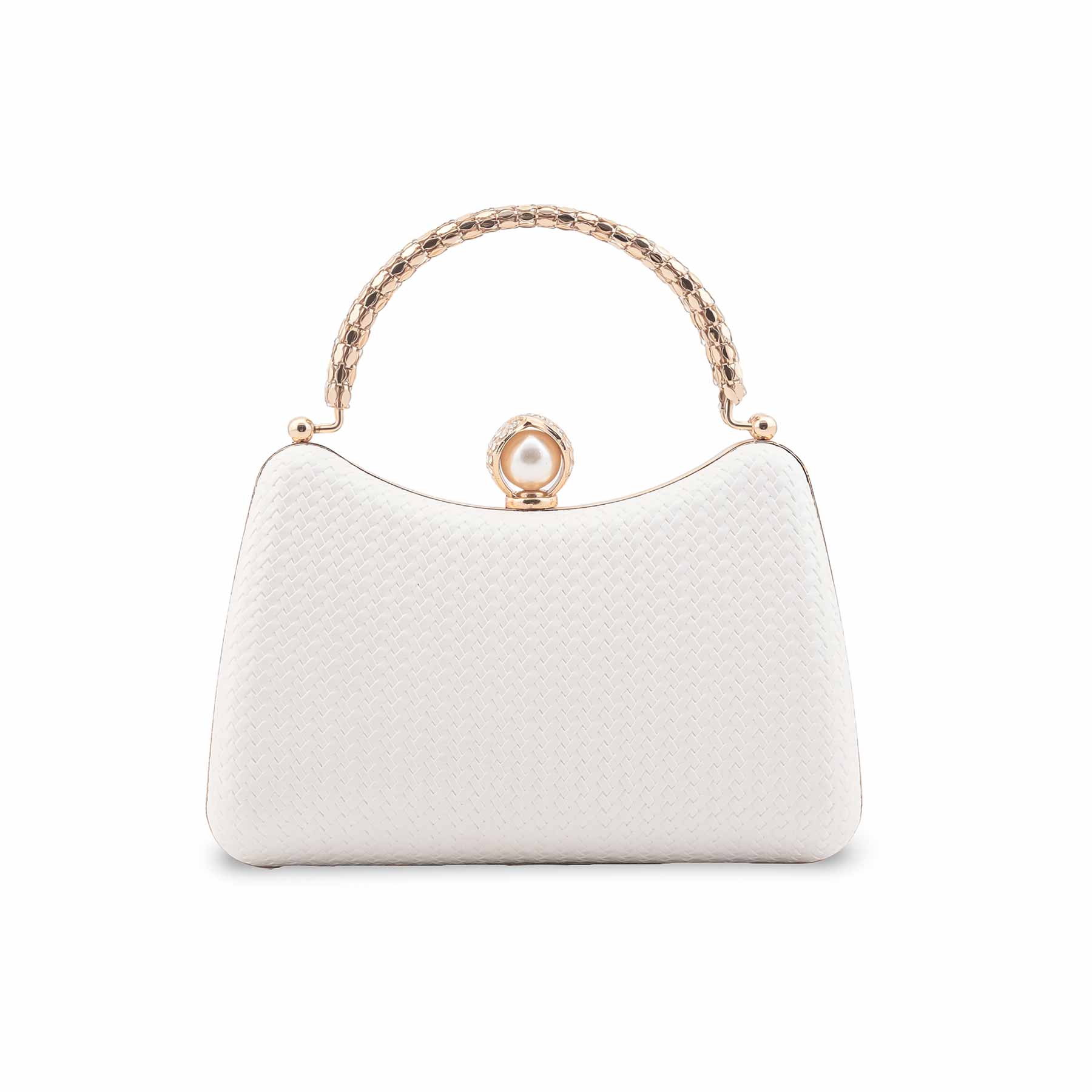 White Formal Clutch For Women P24431 - Image 2