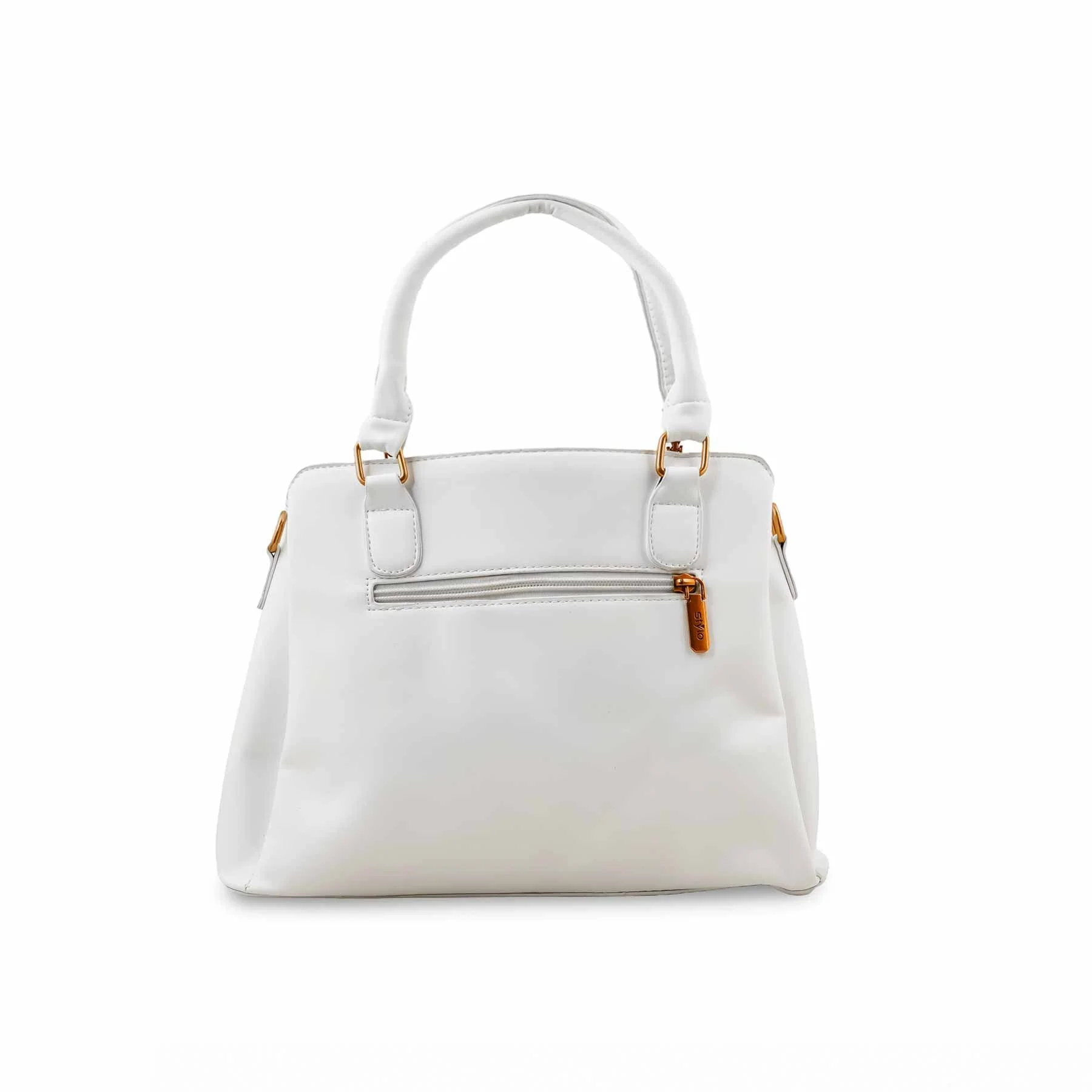 White Formal Hand Bag For Ladies P36151 - Image 4