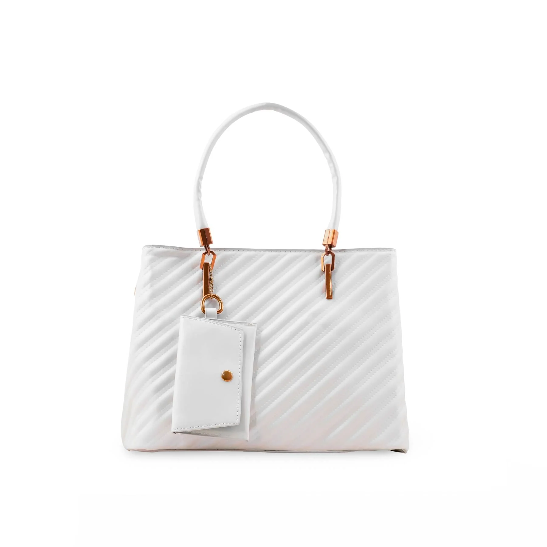 White Formal Hand Bag For Ladies P36153 - Image 2