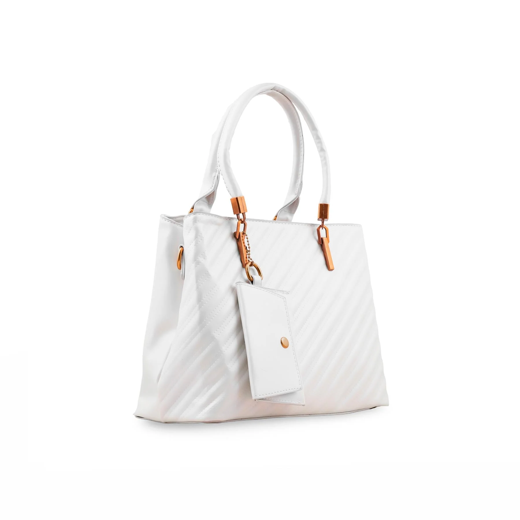 White Formal Hand Bag For Ladies P36153 - Image 3