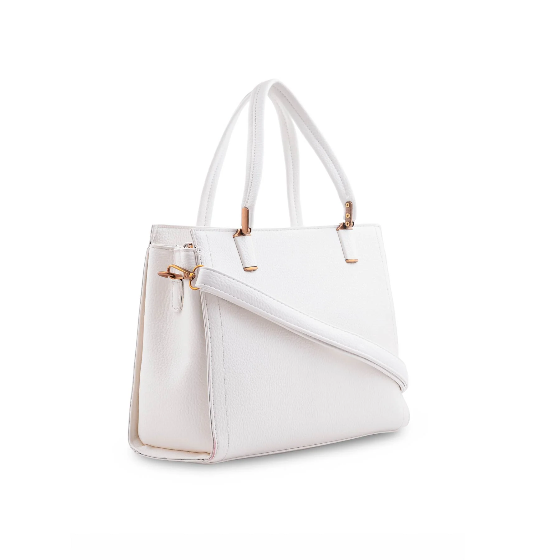 White Formal Hand Bag For Ladies P36600 - Image 3