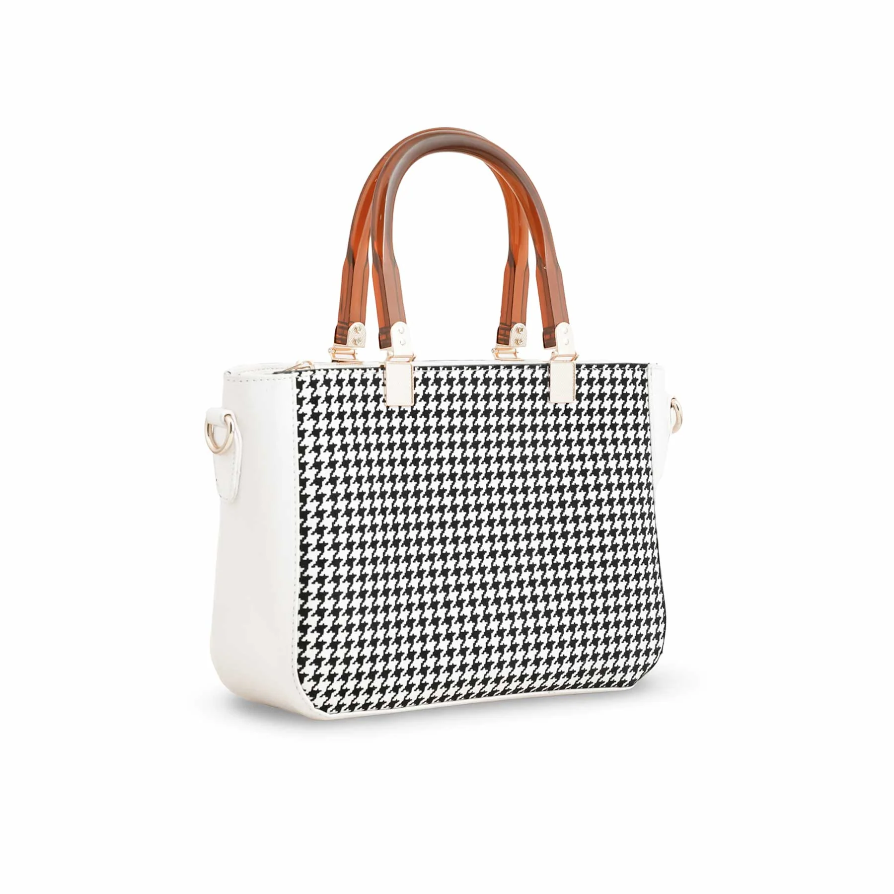 White Formal Hand Bag For Women P55647 - Image 3