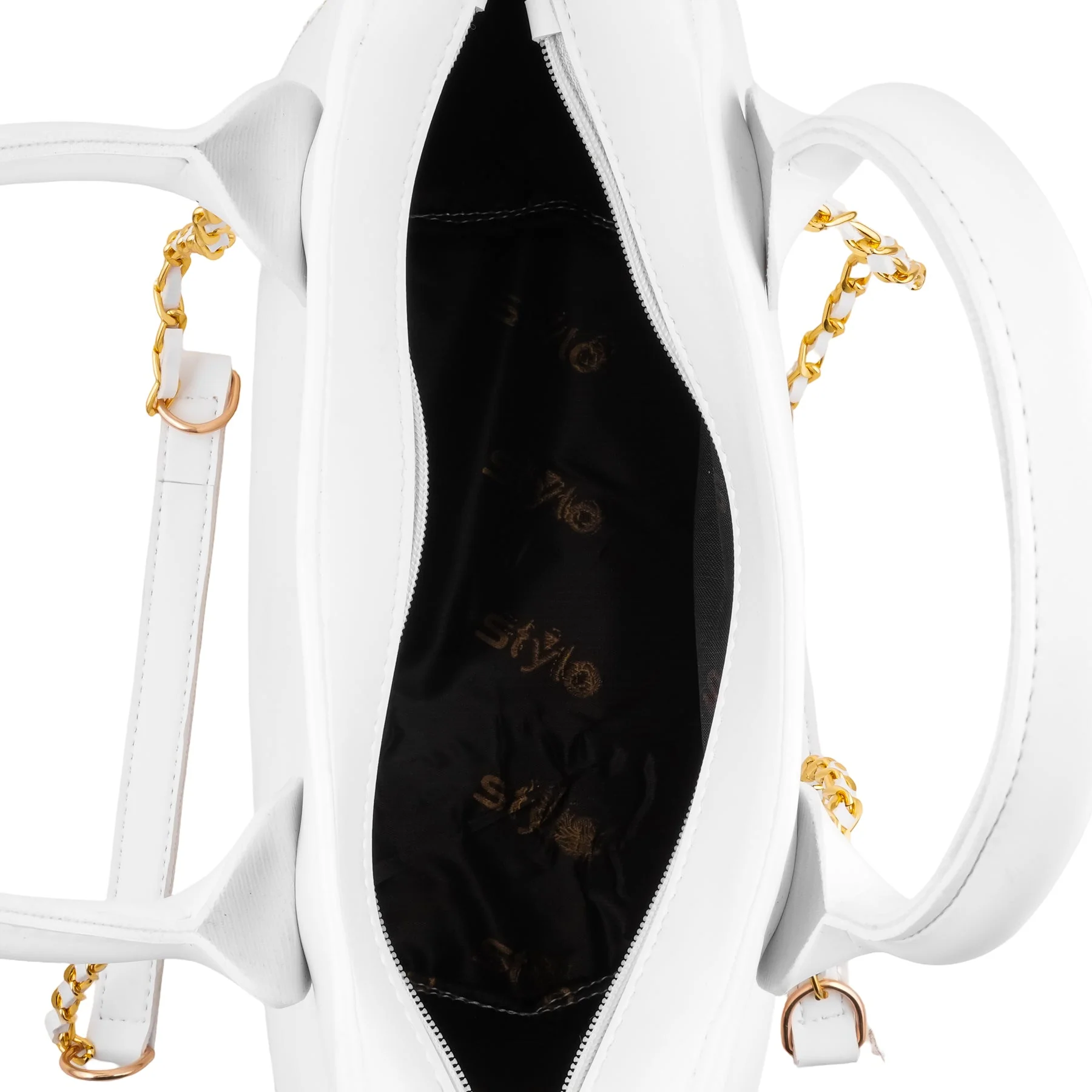 White Formal Hand Bag For Women P56254 - Image 5
