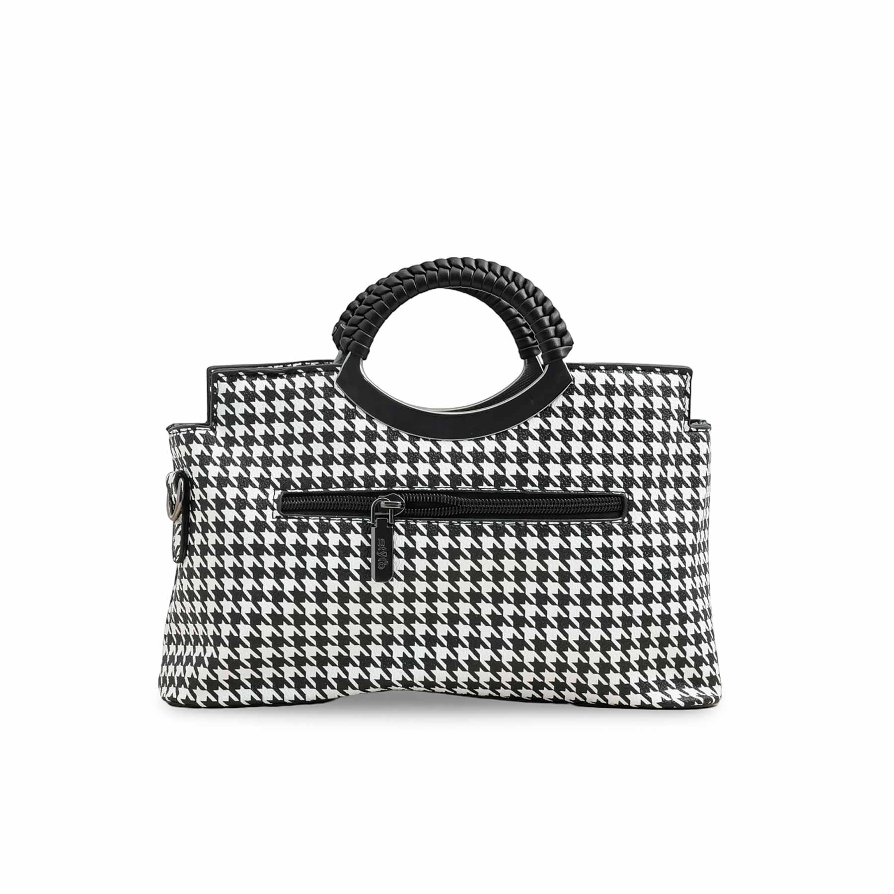 White Formal Hand Bag P36170 - Image 4