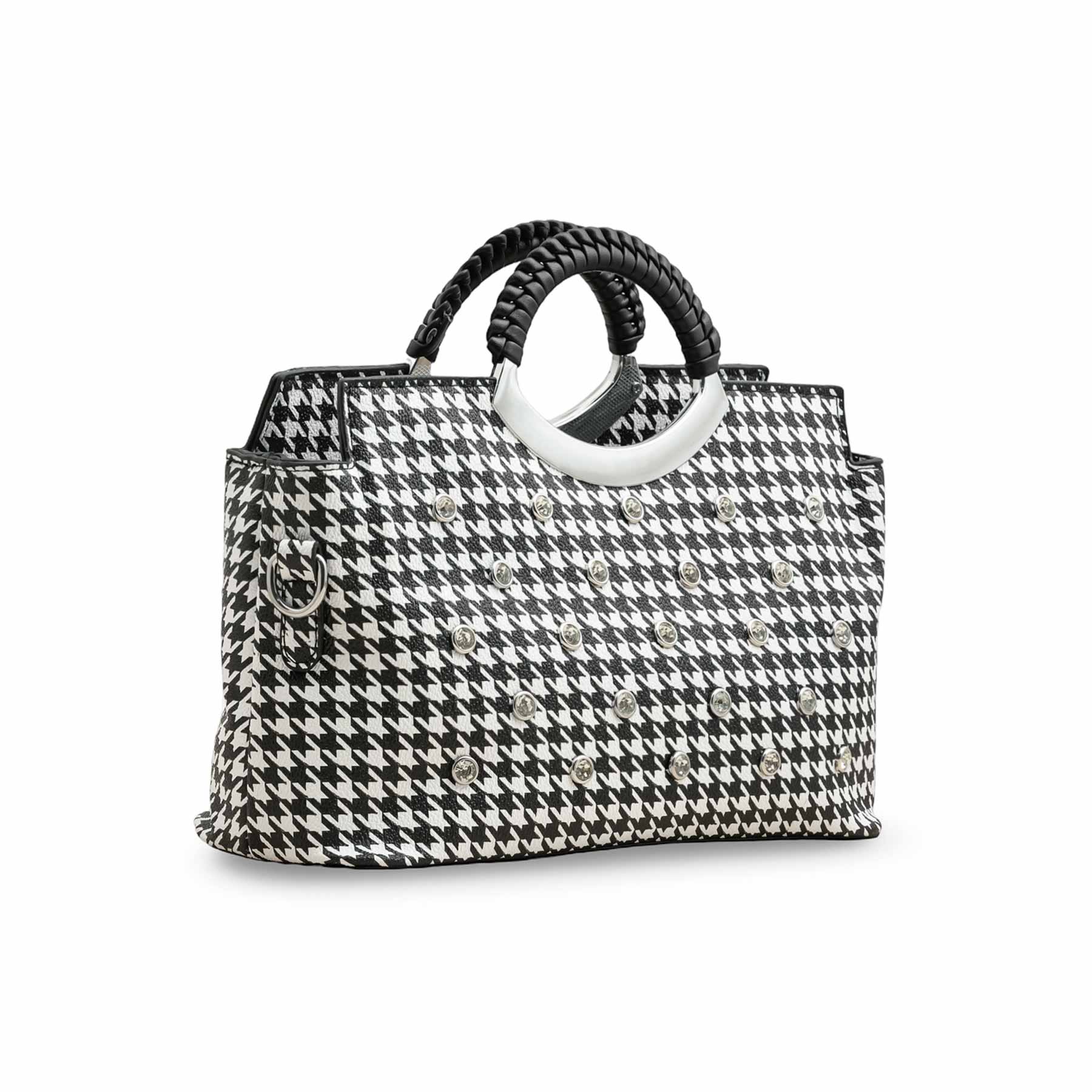 White Formal Hand Bag P36187 - Image 2