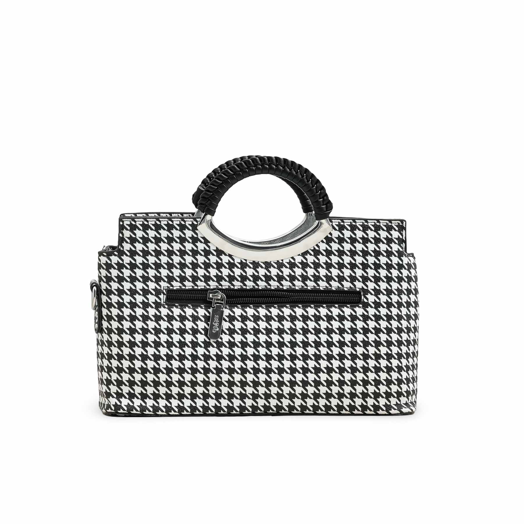 White Formal Hand Bag P36189 - Image 4
