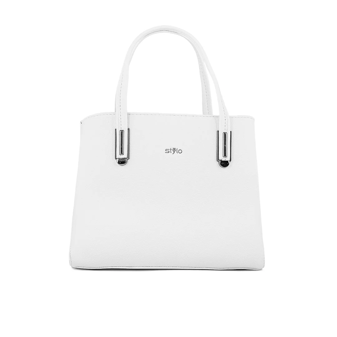 White Formal Hand Bag P36238 - Image 2