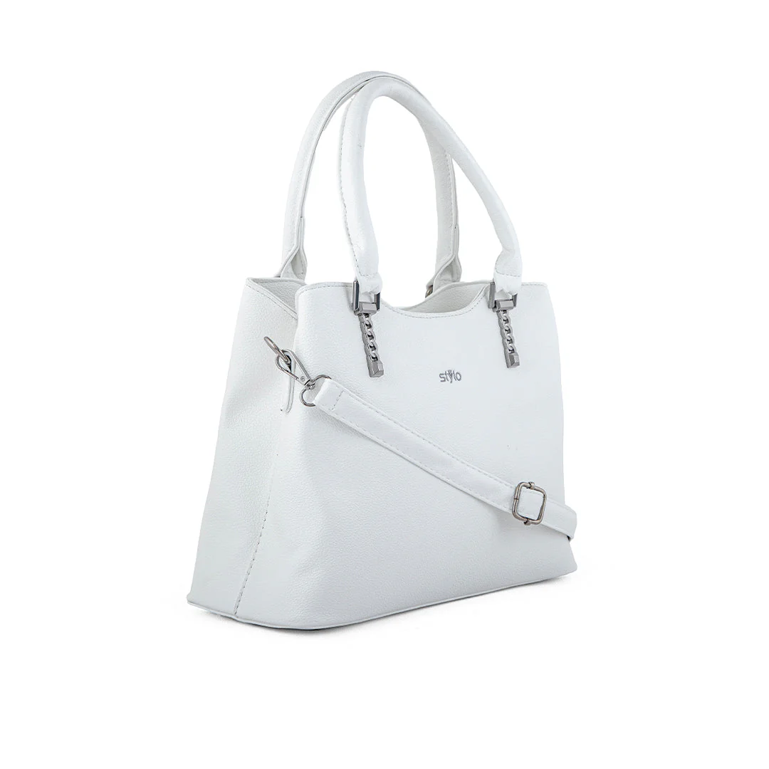 White Formal Hand Bag P36239 - Image 2