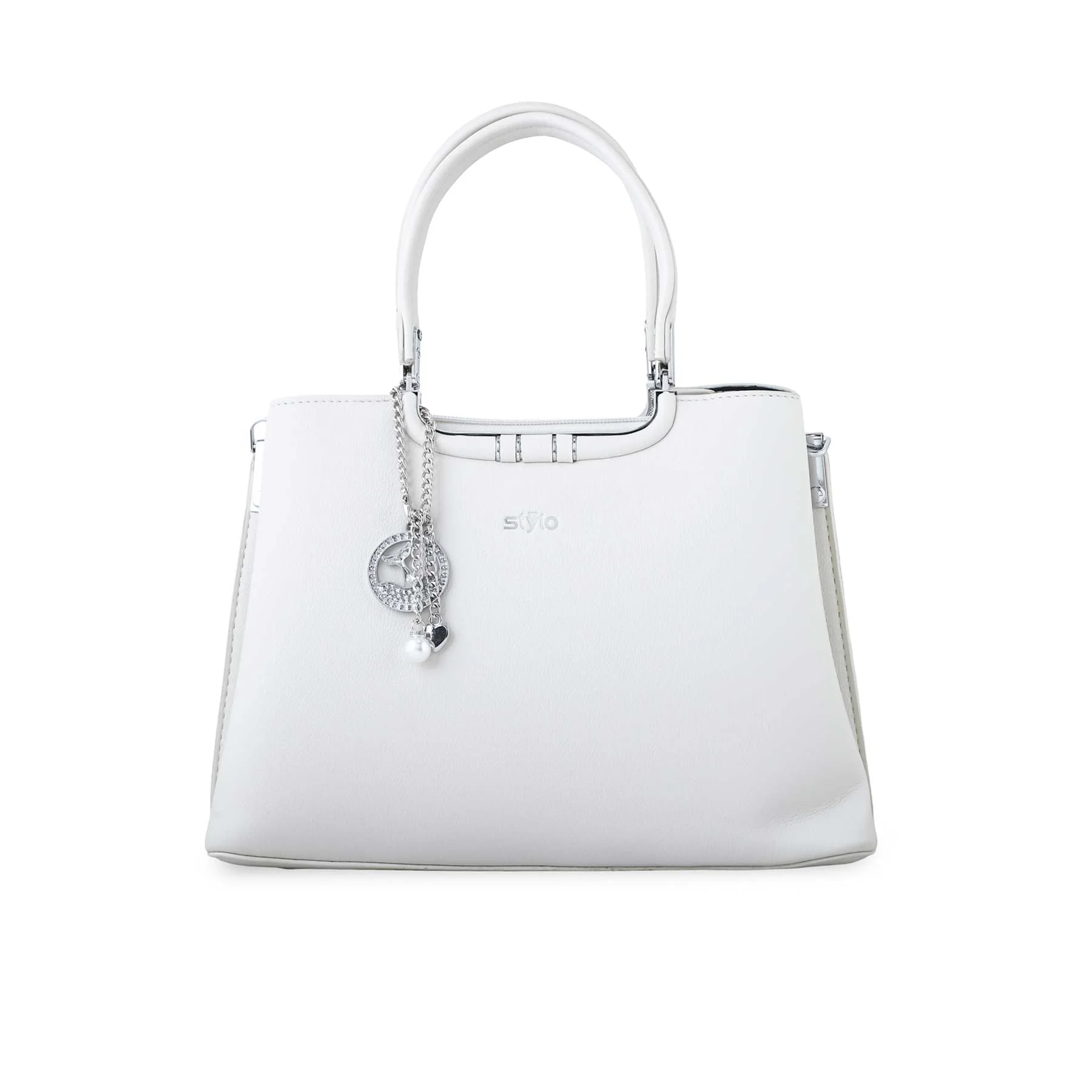 White Formal Hand Bag P36258 - Image 2