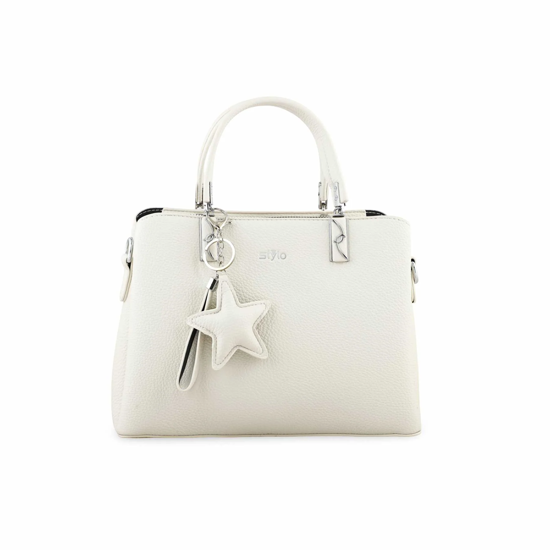 White Formal Hand Bag P36263 - Image 2