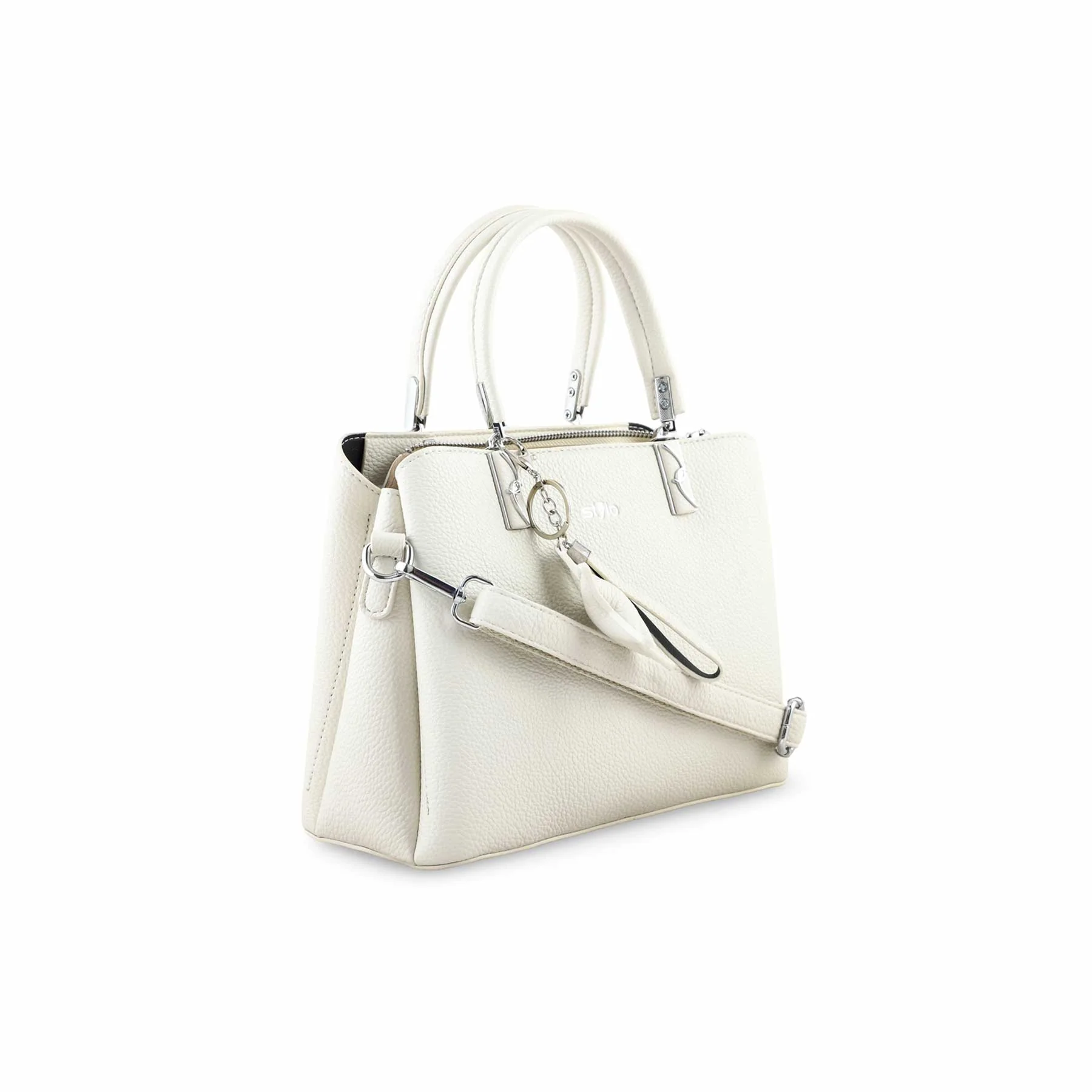 White Formal Hand Bag P36263 - Image 3