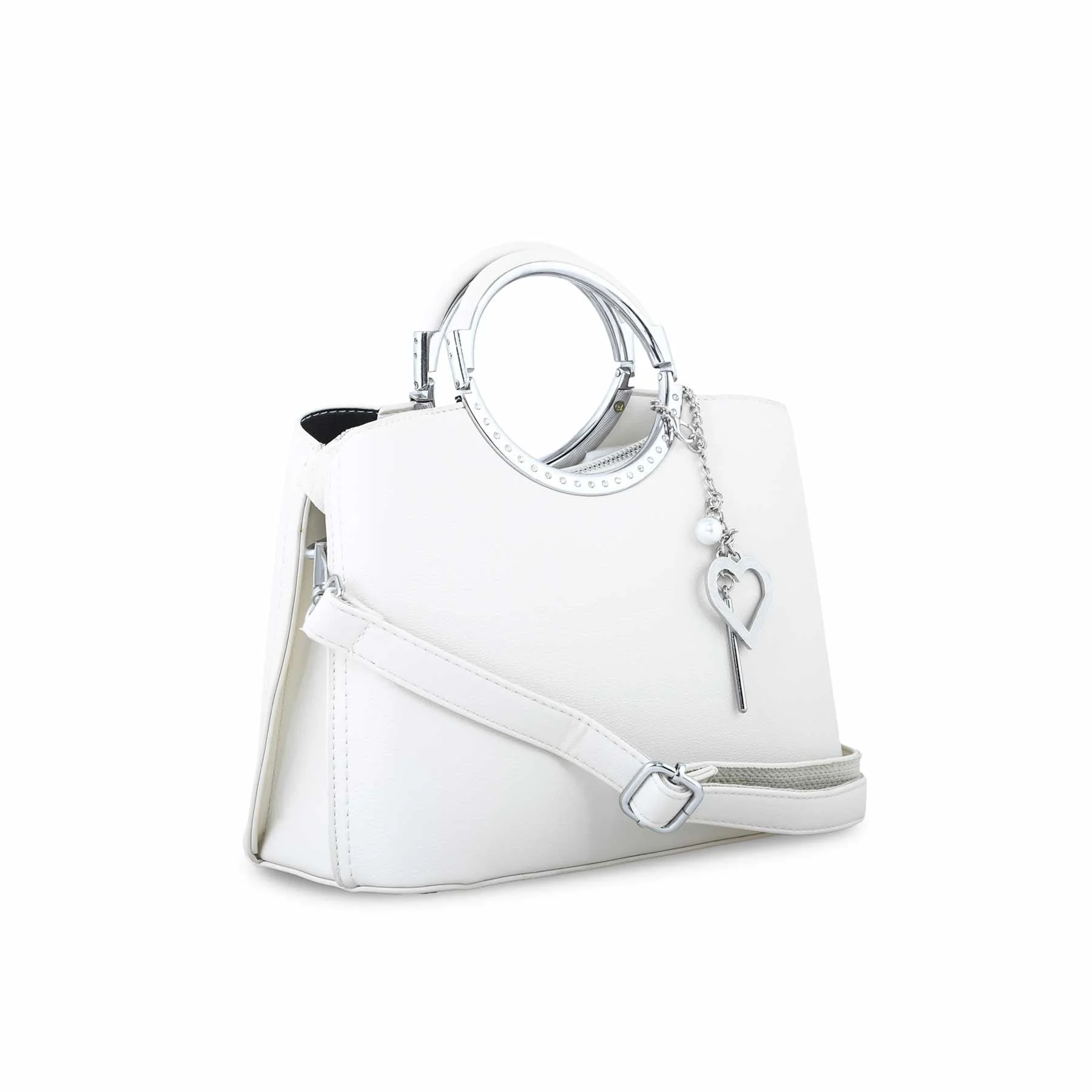 White Formal Hand Bag P36265 - Image 3