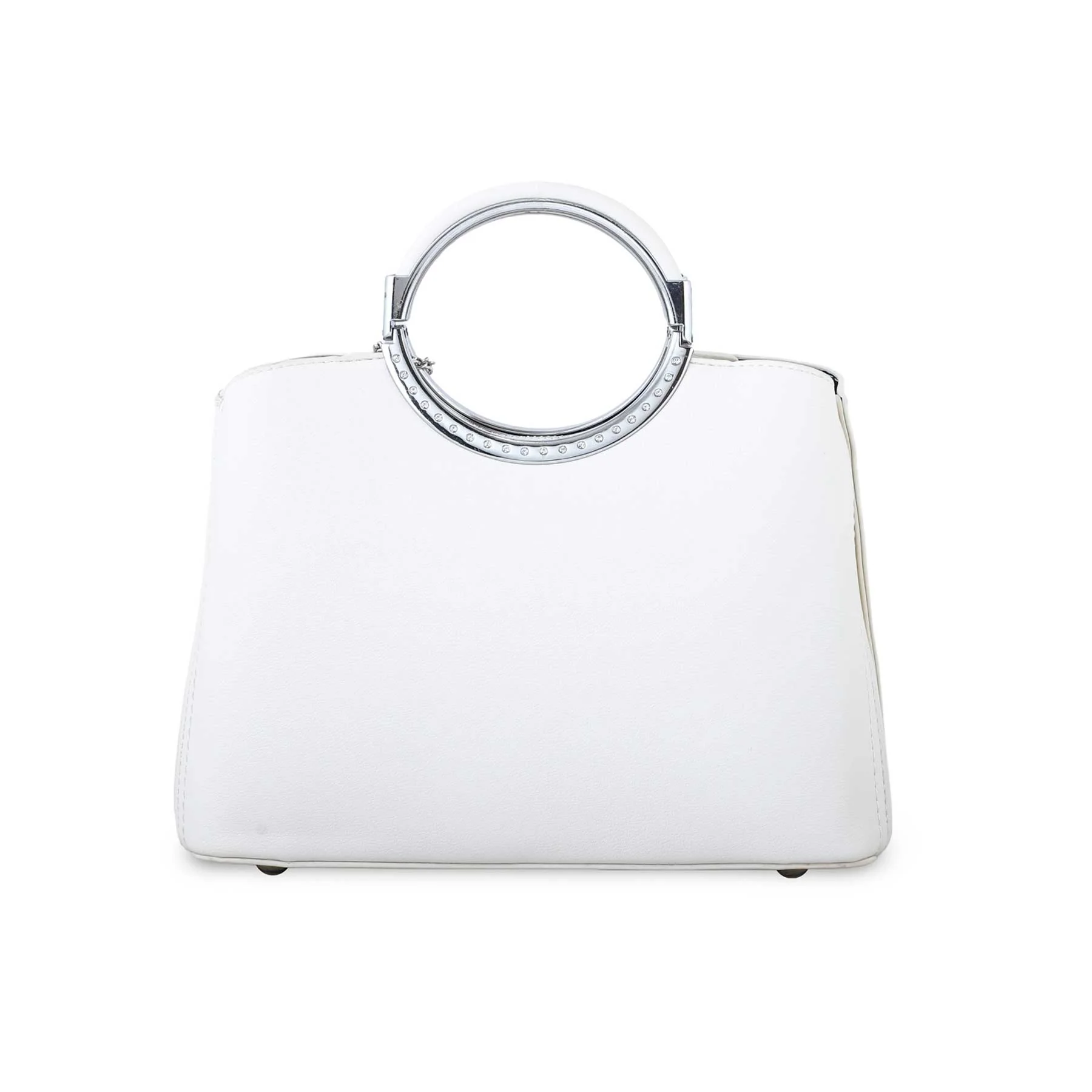 White Formal Hand Bag P36265 - Image 4