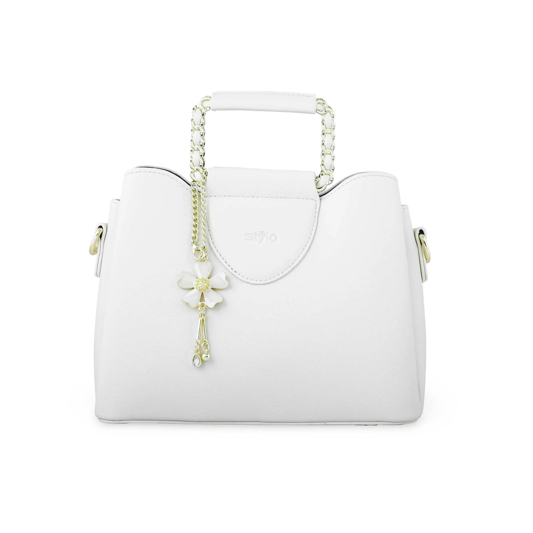 White Formal Hand Bag P36266 - Image 2
