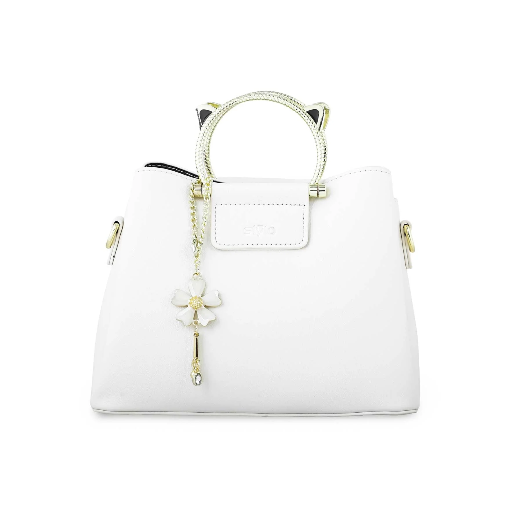 White Formal Hand Bag P36267 - Image 2