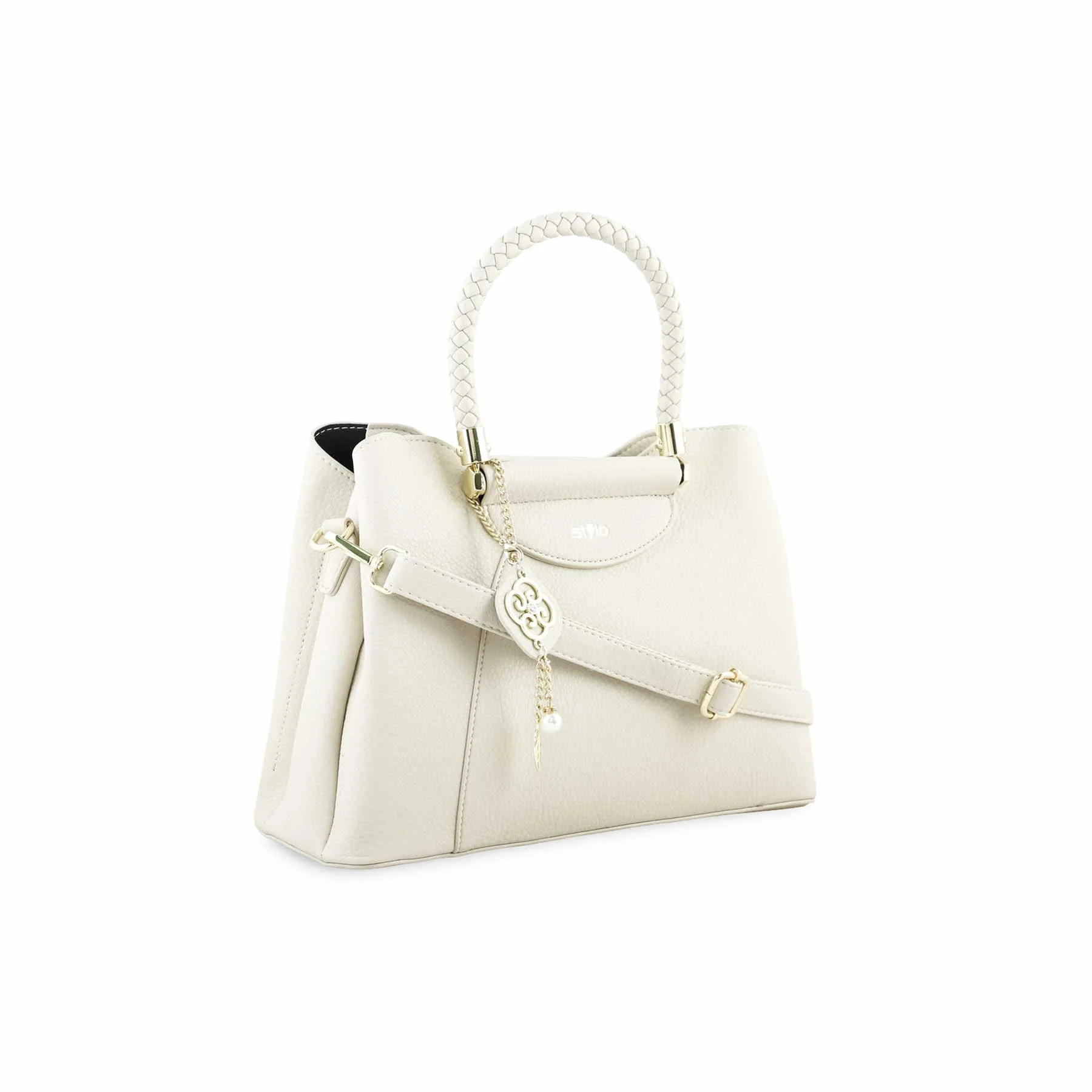 White Formal Hand Bag P36270 - Image 2