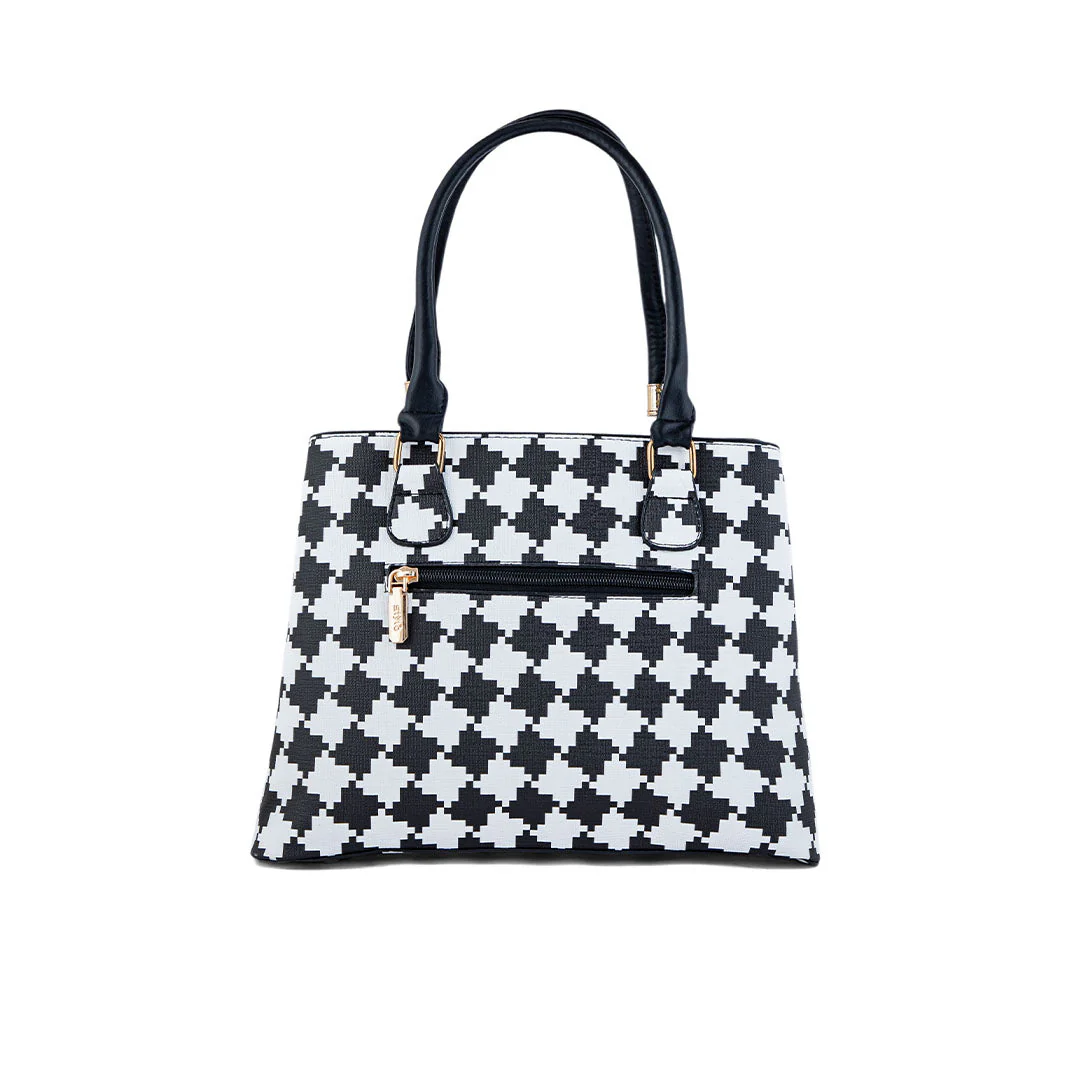 White Formal Hand Bag P36278 - Image 4