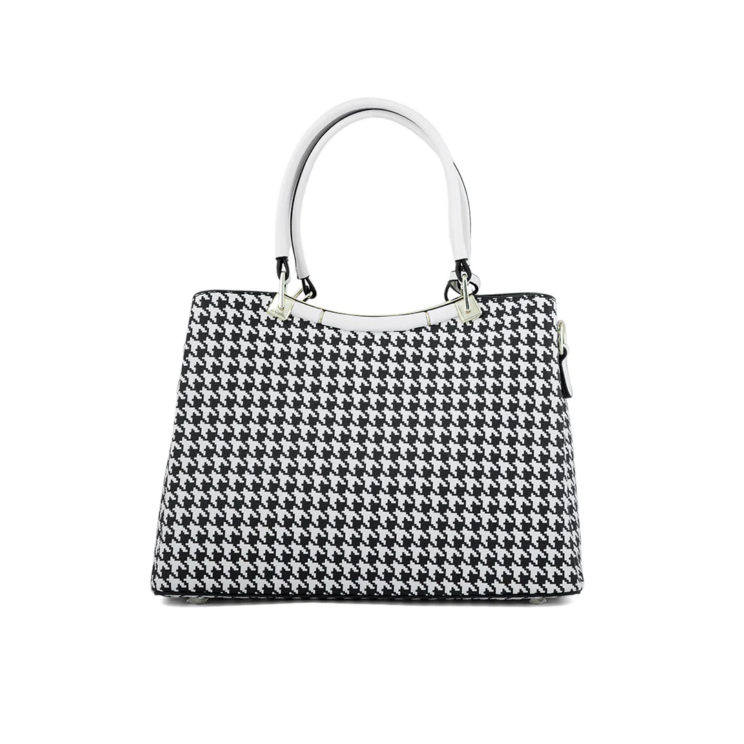 White Formal Hand Bag P36283 - Image 4