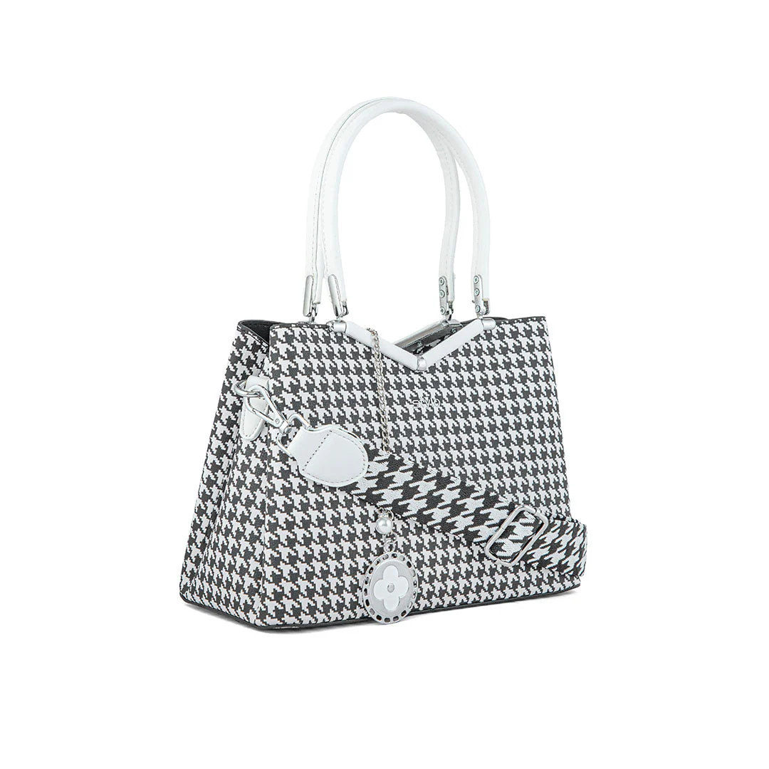 White Formal Hand Bag P36287 - Image 3