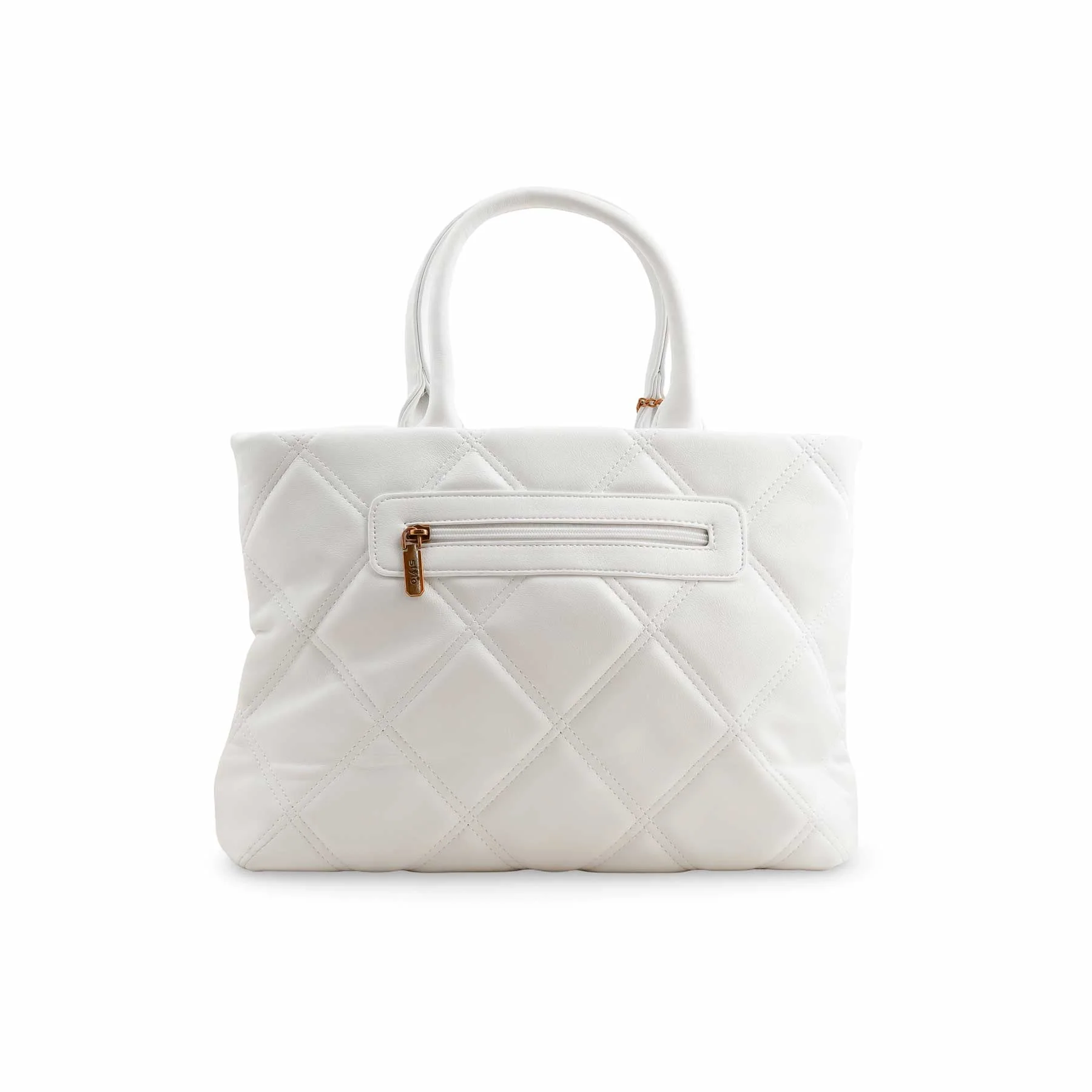 White Formal Hand Bag P36368 - Image 4