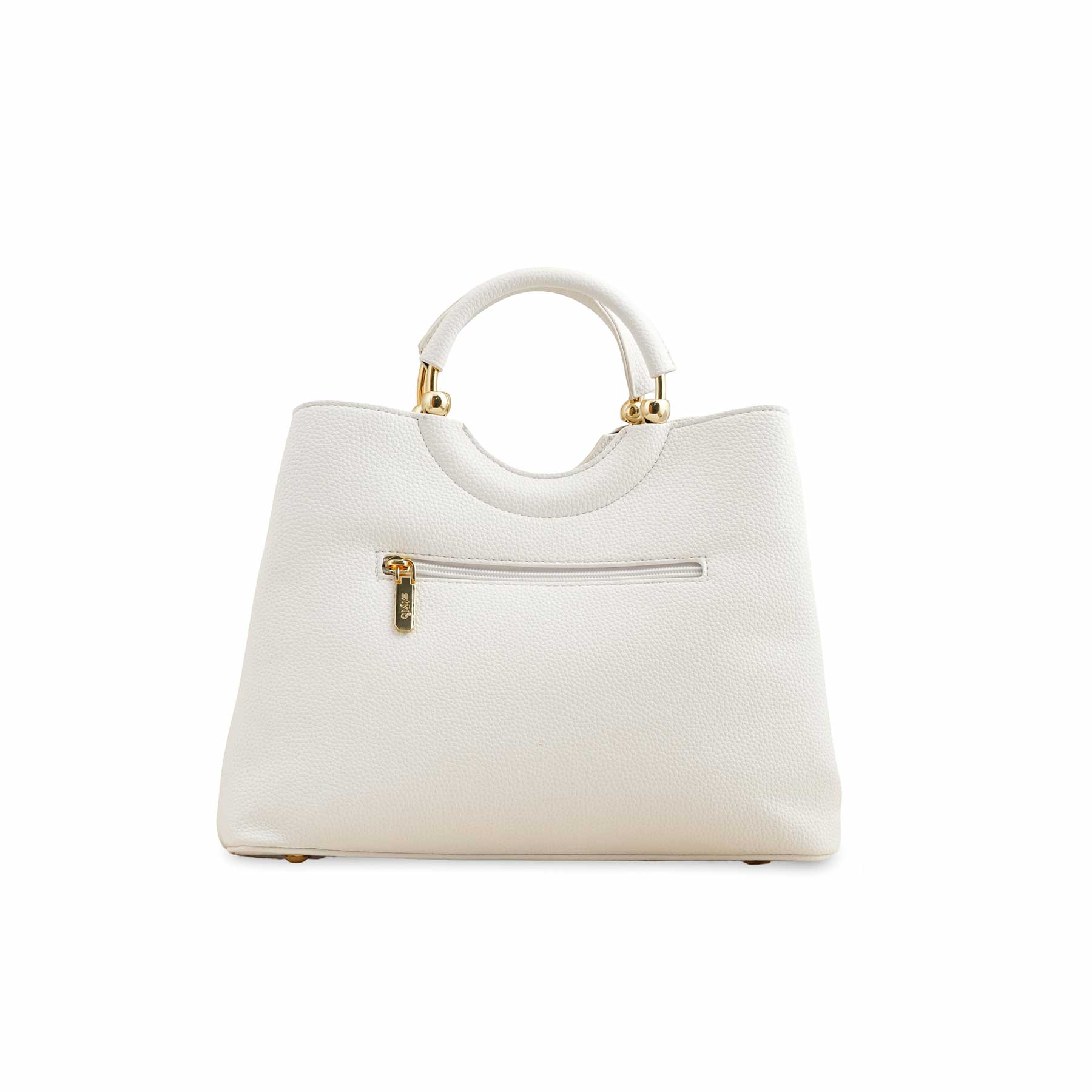 White Formal Hand Bag P36385 - Image 4