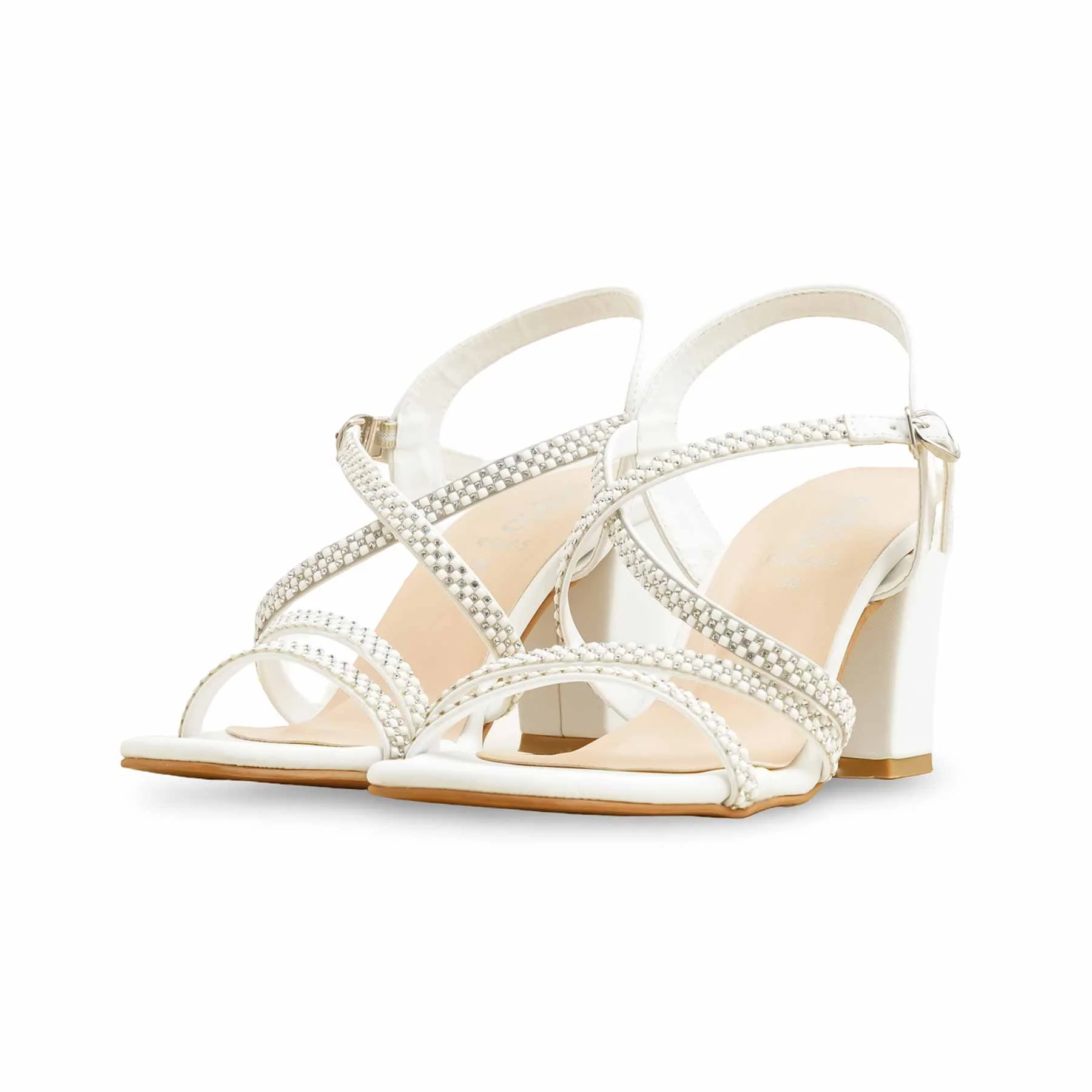 White Formal Sandal FR5465 - Image 4