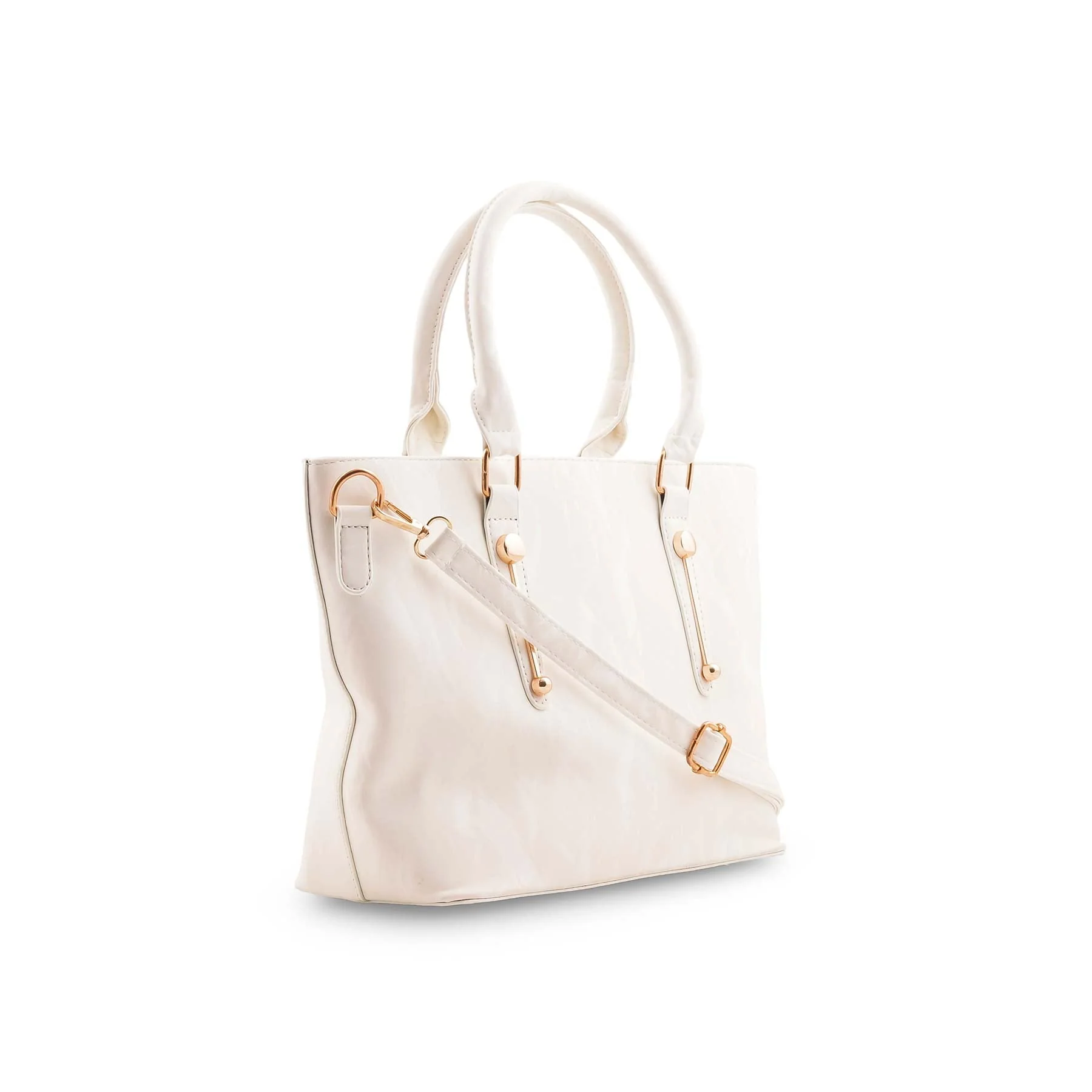 White Formal Shoulder Bag For Ladies P36452 - Image 3