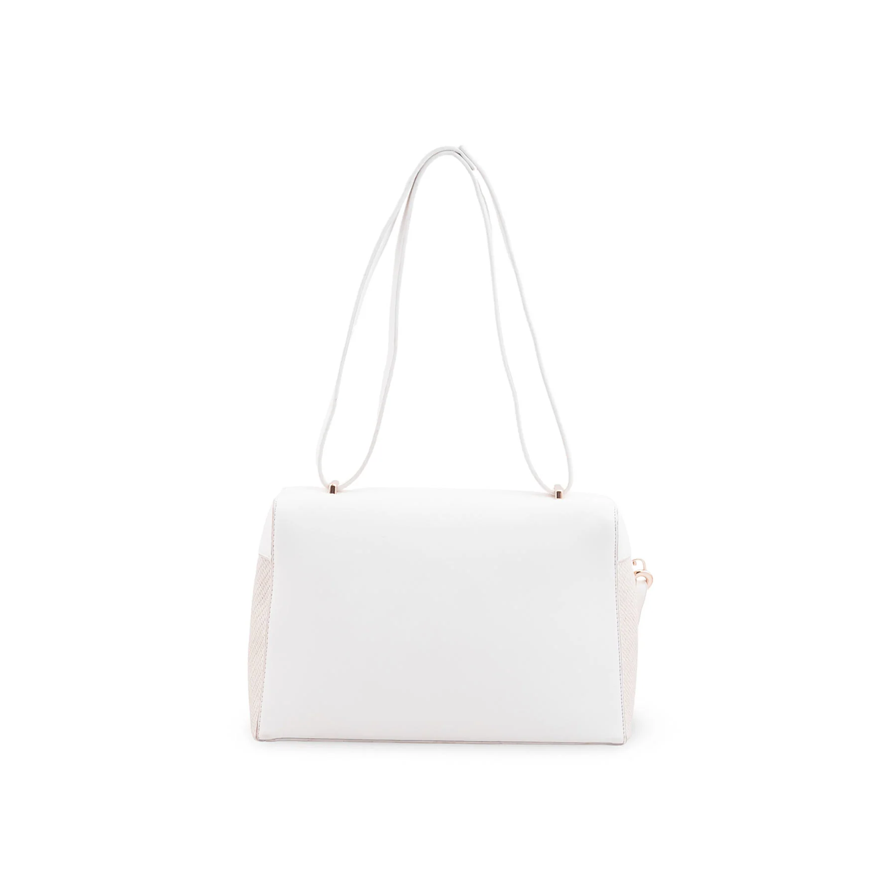 White Formal Shoulder Bag For Ladies P36587 - Image 4