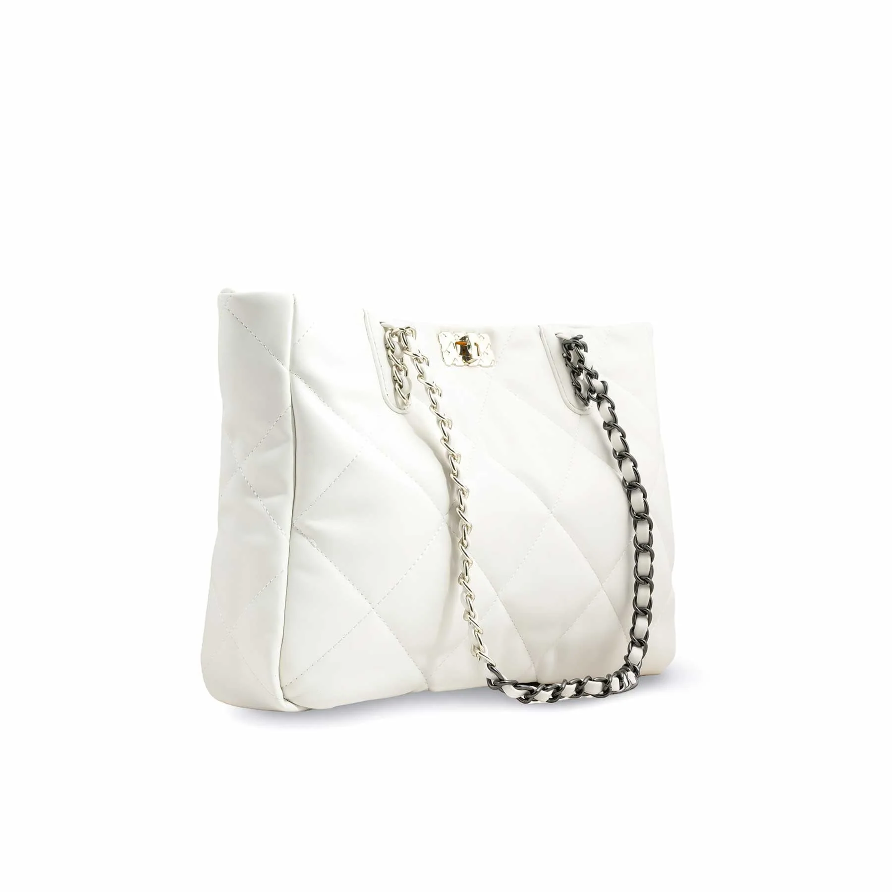 White Formal Shoulder Bag P36321 - Image 3