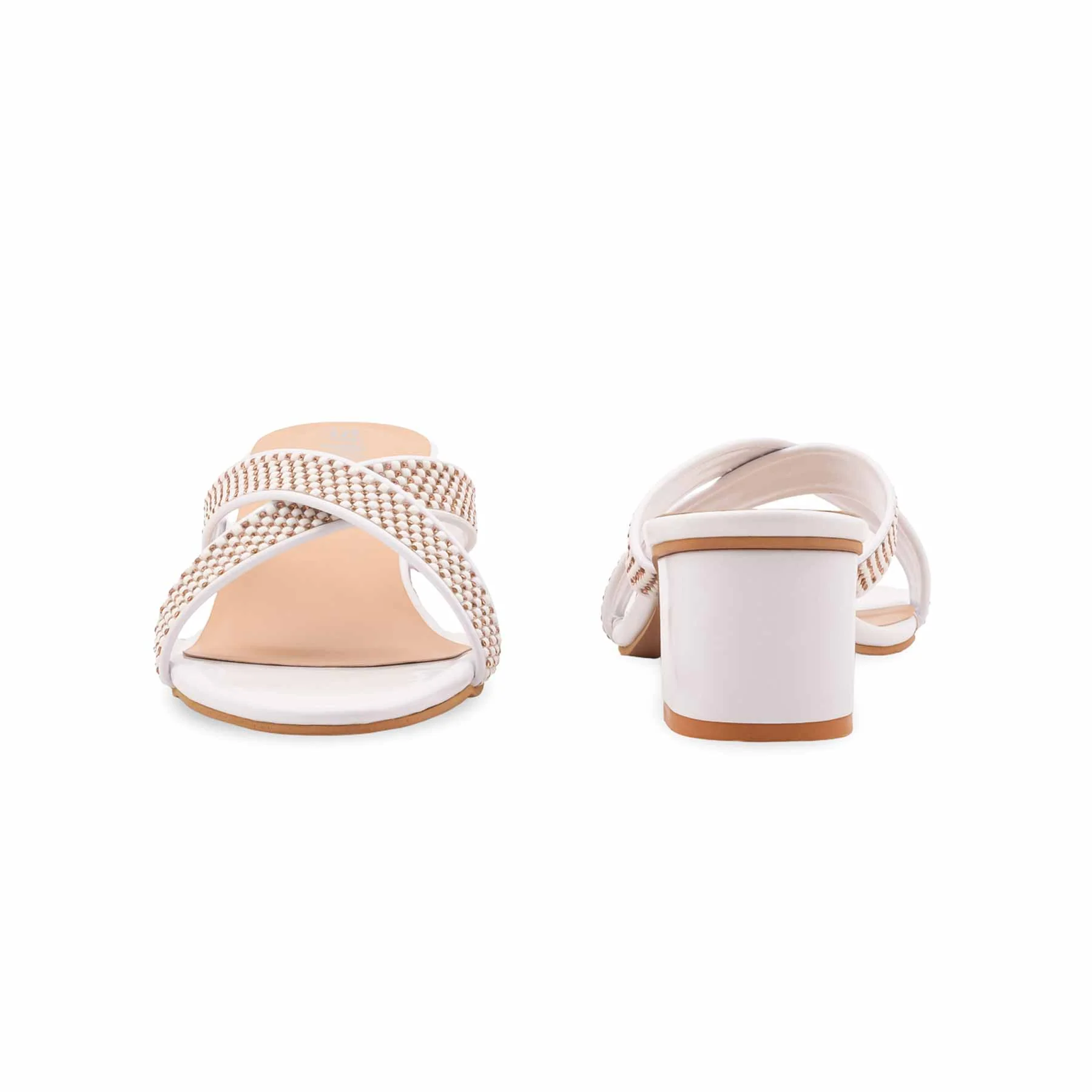 White Formal Slipper For Ladies FR8523 - Image 4