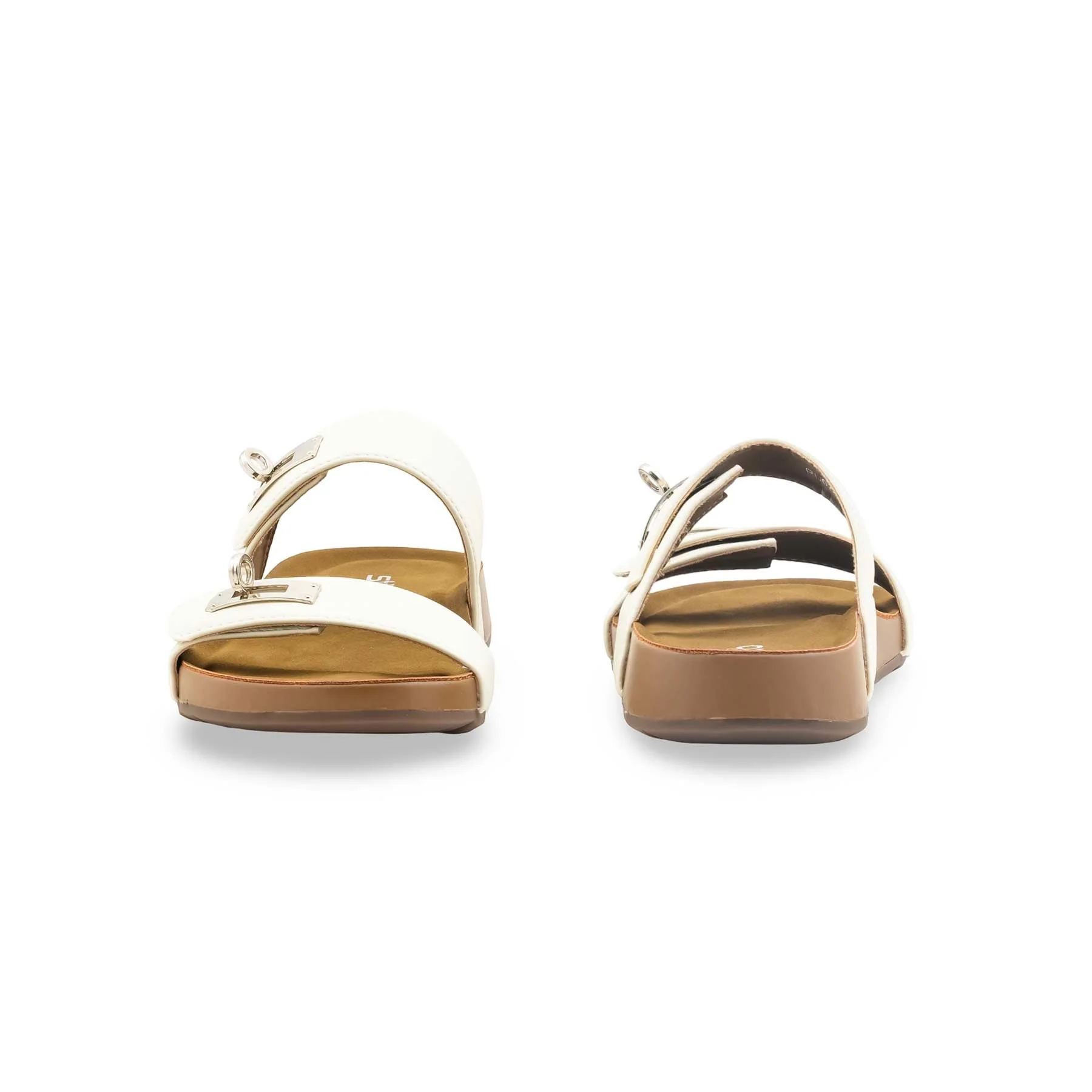 White Formal Slipper For Ladies PU0747 - Image 3