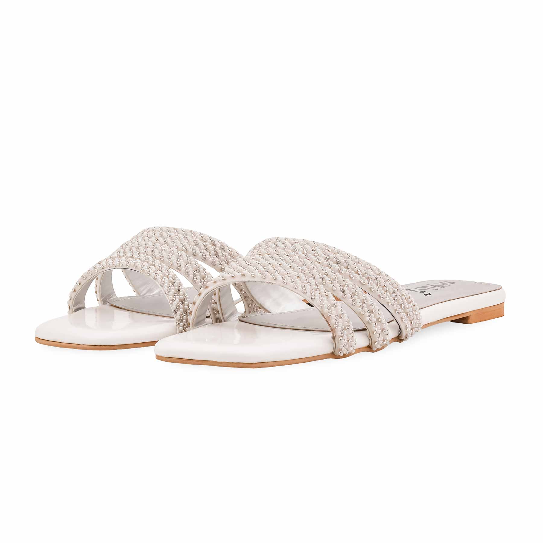 White Formal Slipper For Women FR8462 - Image 3